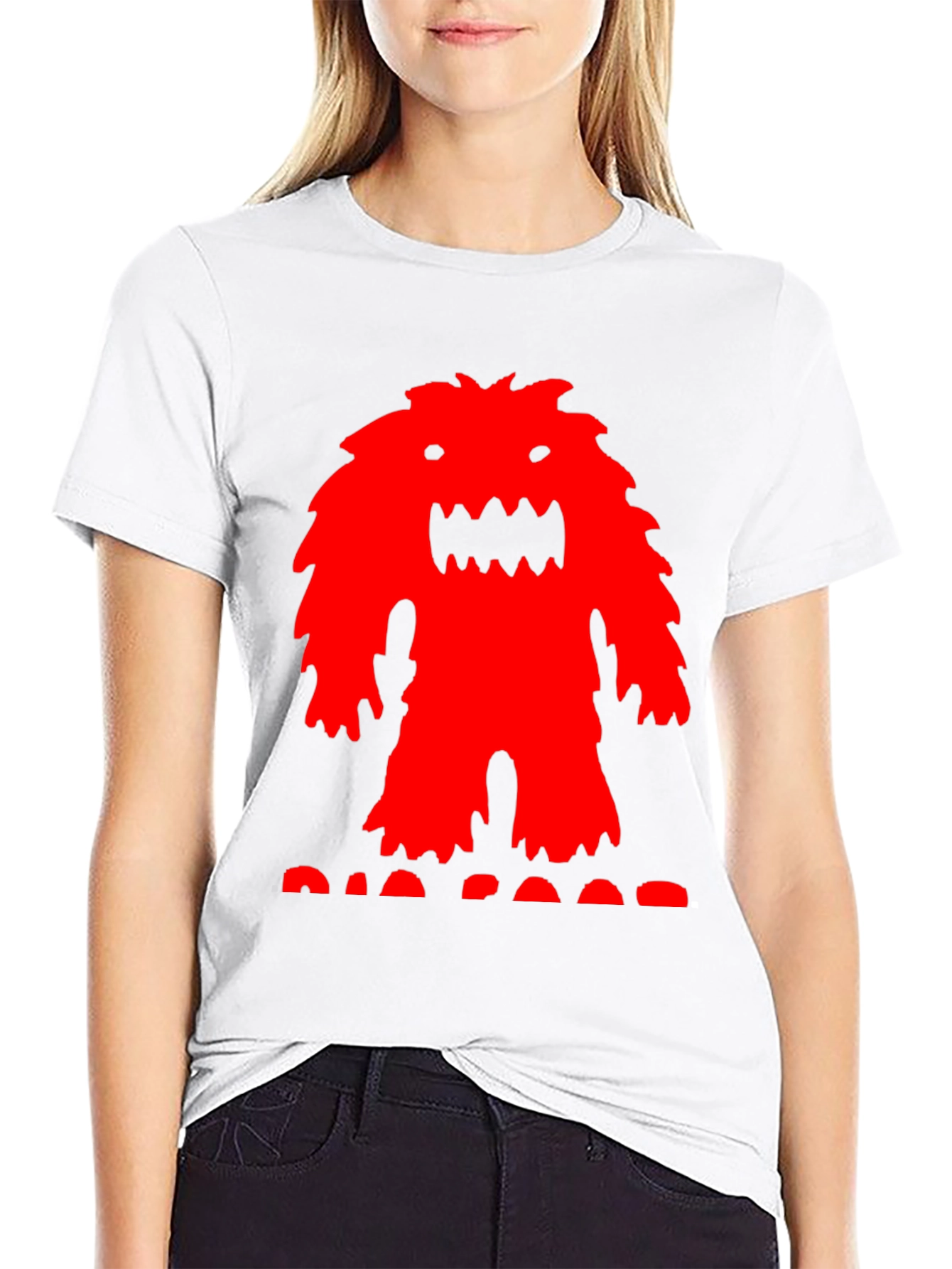 Monster Graphic Tee - Black Cotton T-Shirt