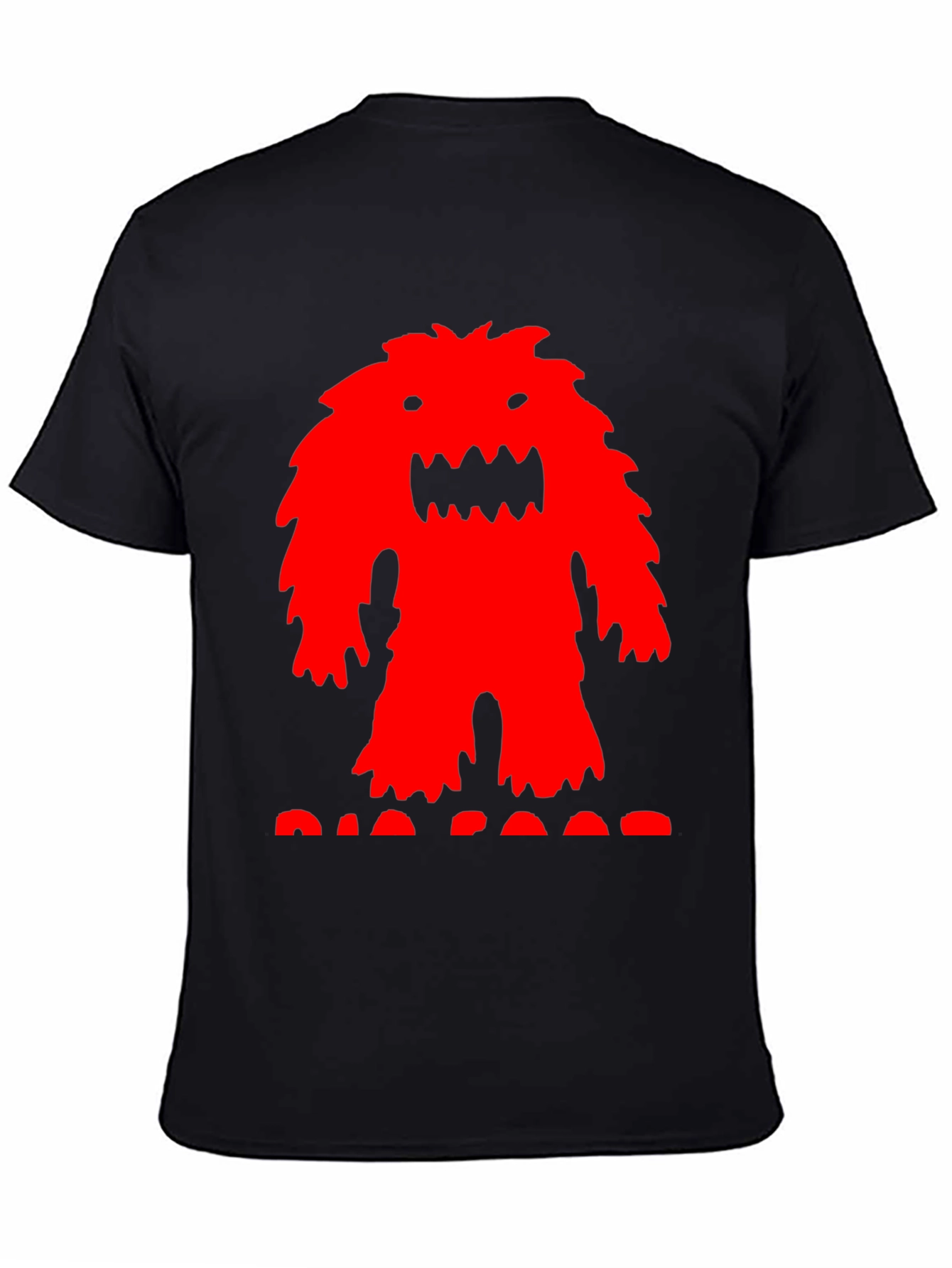 Monster Graphic Tee - Black Cotton T-Shirt