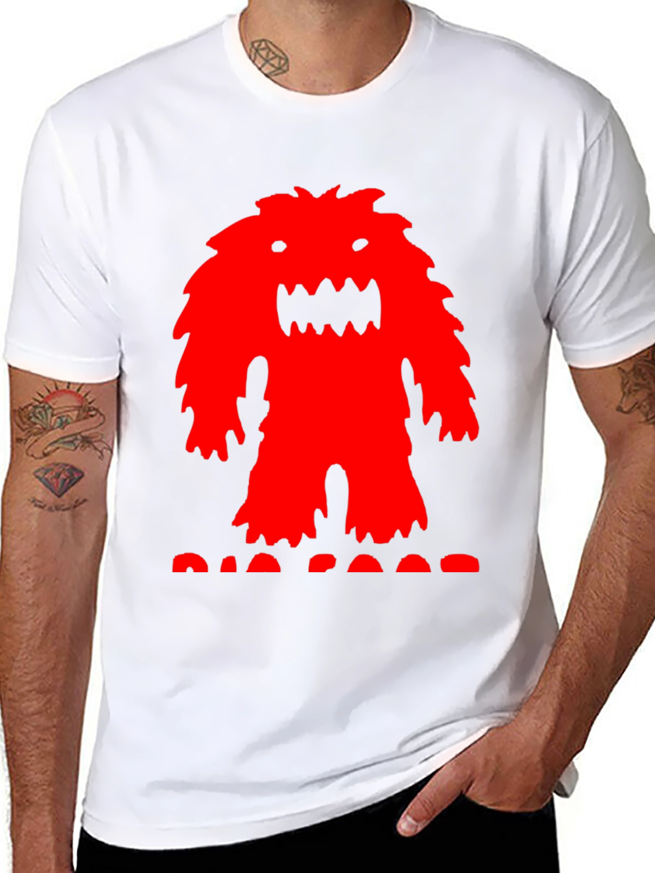 Monster Graphic Tee - Black Cotton T-Shirt