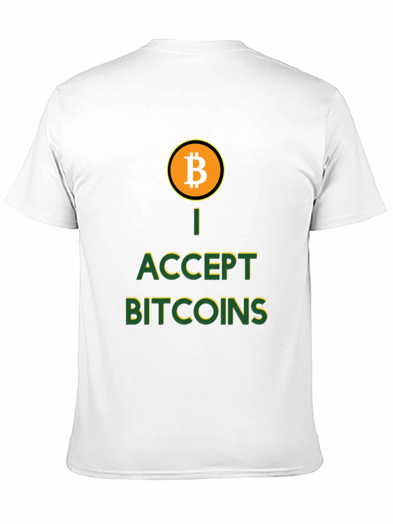 I Accept Bitcoins Black T-Shirt