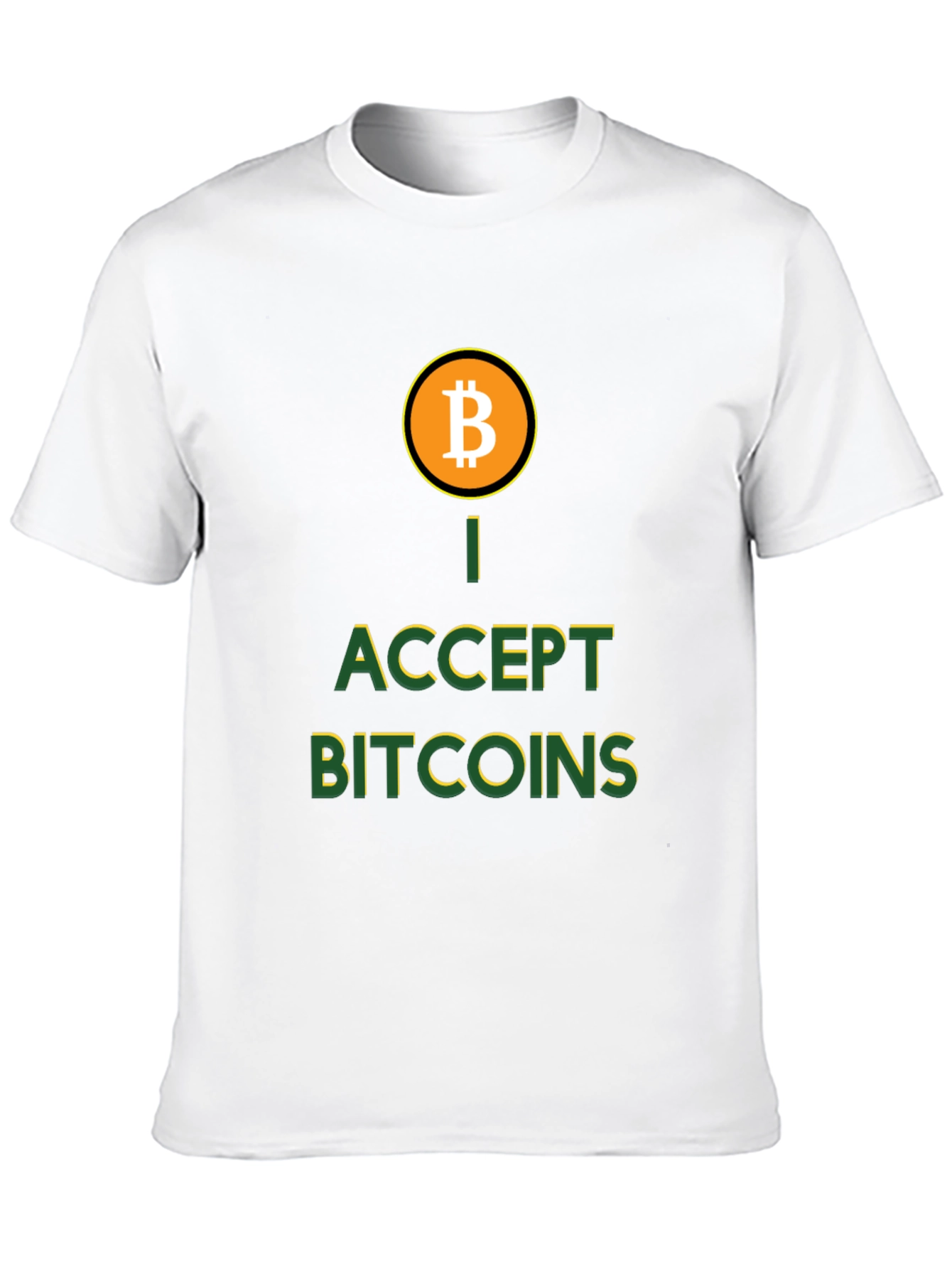 I Accept Bitcoins Black T-Shirt