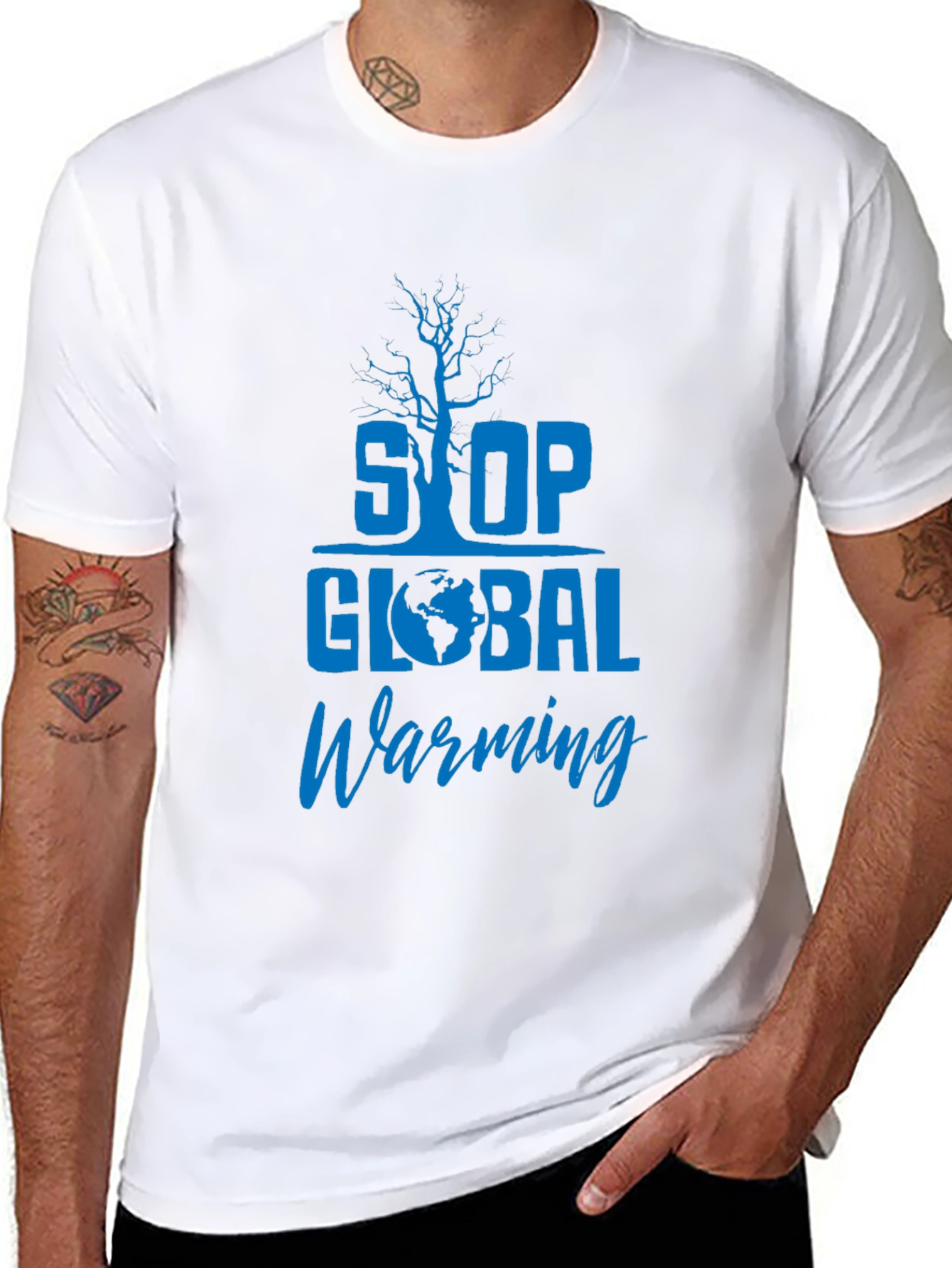Stop Global Warming Graphic Tee - Earth Awareness