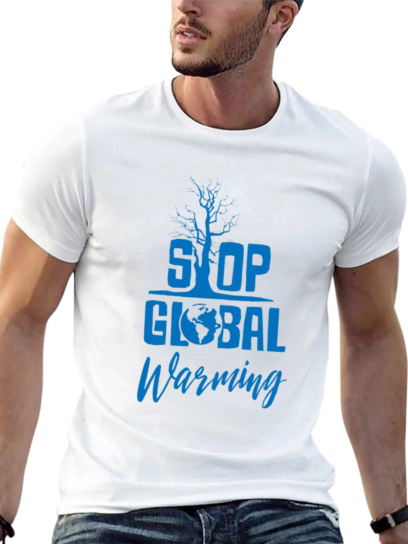 Stop Global Warming Graphic Tee - Earth Awareness
