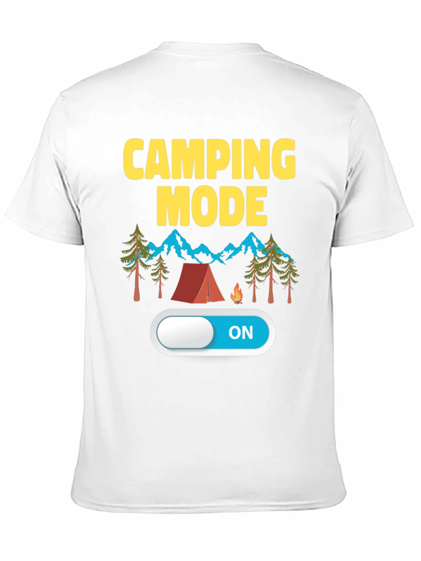 Camping Mode ON Black T-Shirt