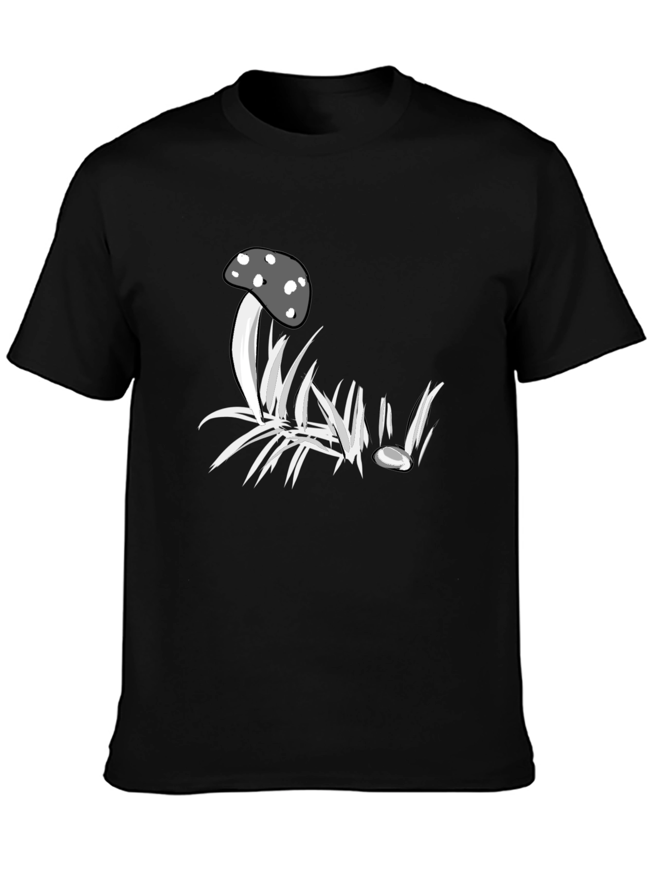 Mushroom Graphic Black T-Shirt - Unique Design