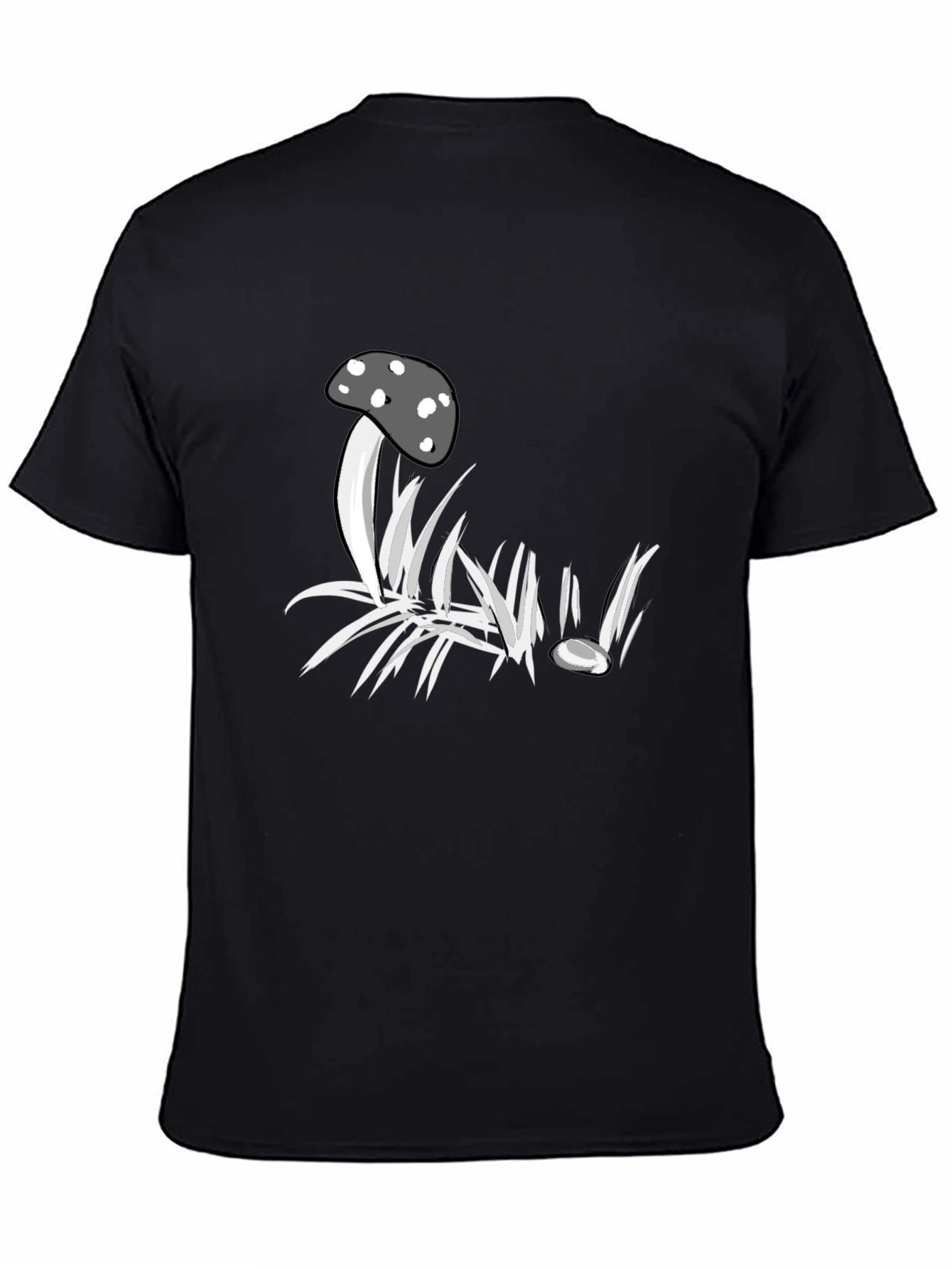 Mushroom Graphic Black T-Shirt - Unique Design