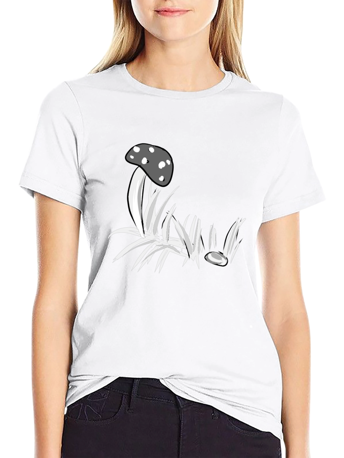 Mushroom Graphic Black T-Shirt - Unique Design