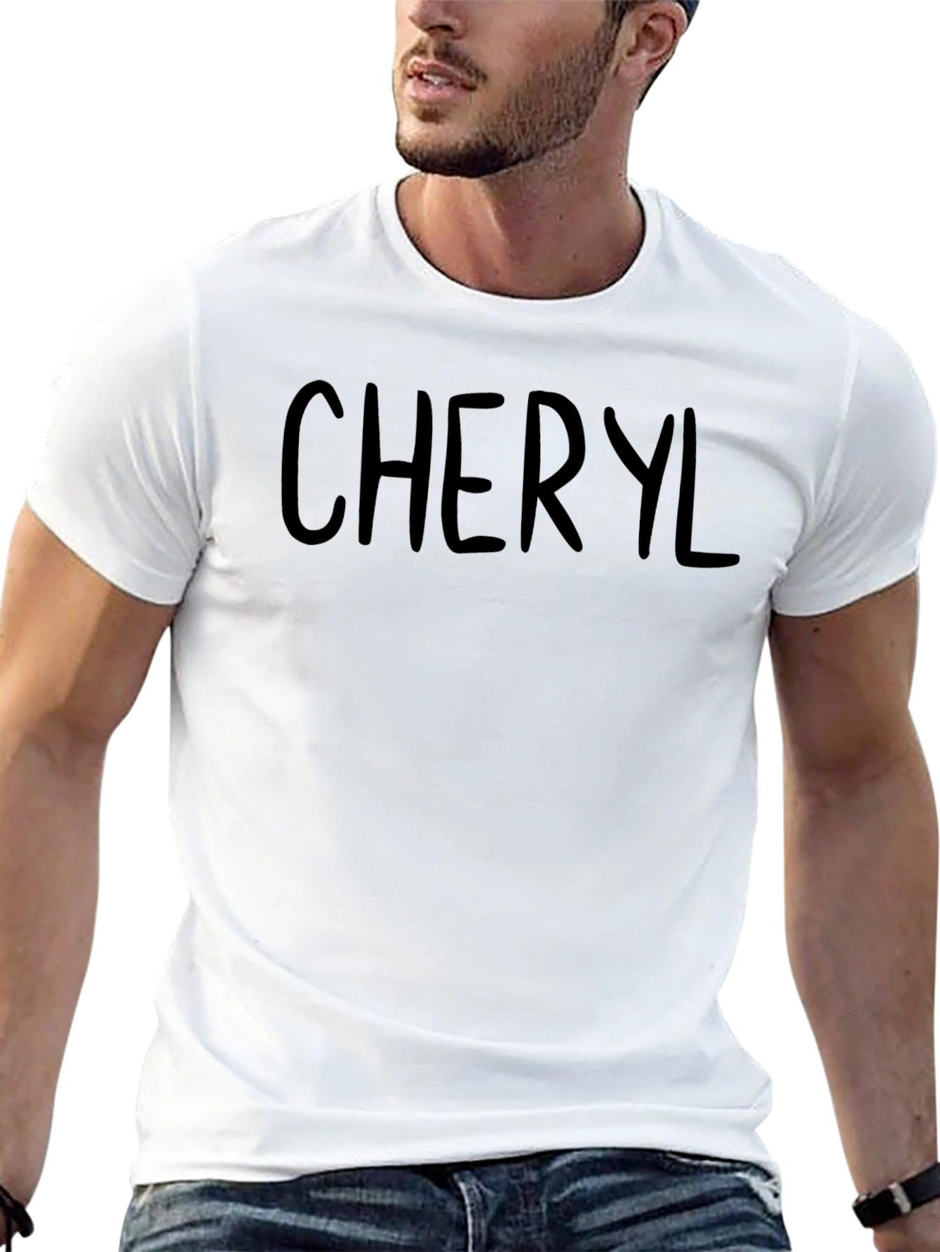 Cheryl Custom Name T-Shirt Personalized Black Tee