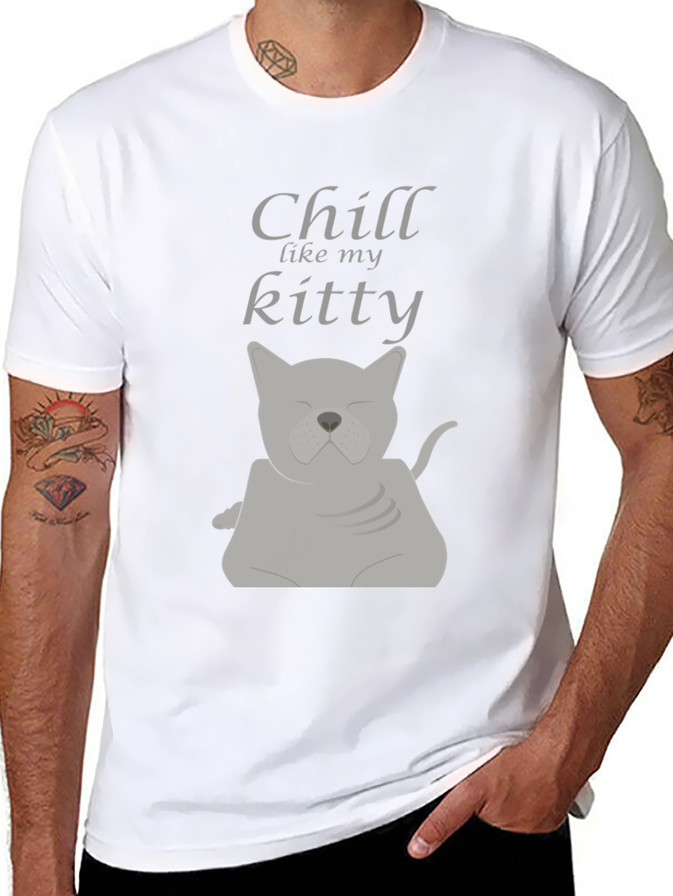 Chill Like My Kitty Graphic Tee - Relaxed Fit
