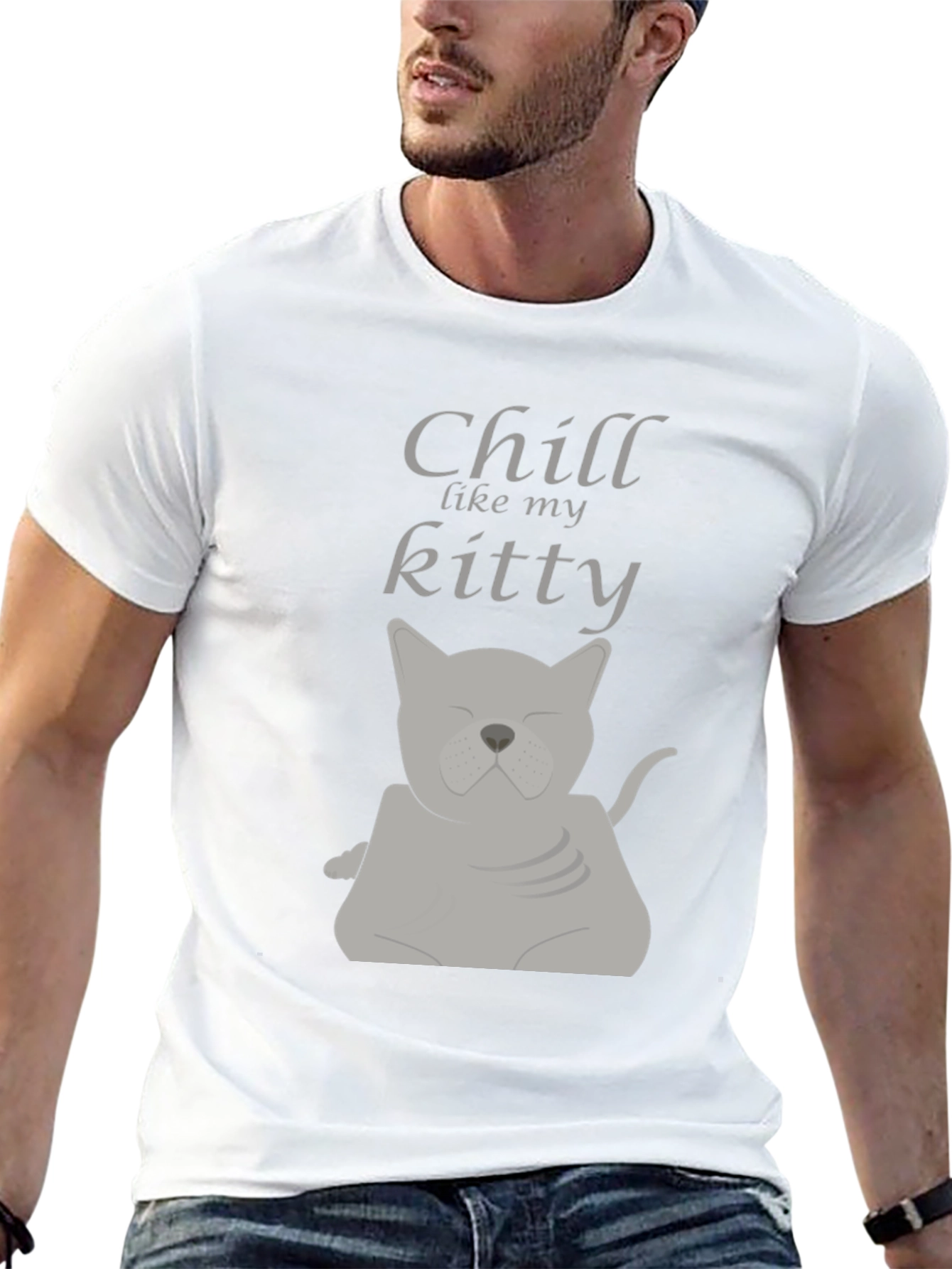 Chill Like My Kitty Graphic Tee - Relaxed Fit