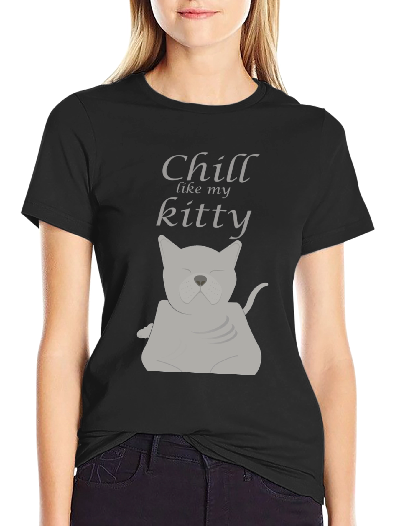 Chill Like My Kitty Graphic Tee - Relaxed Fit