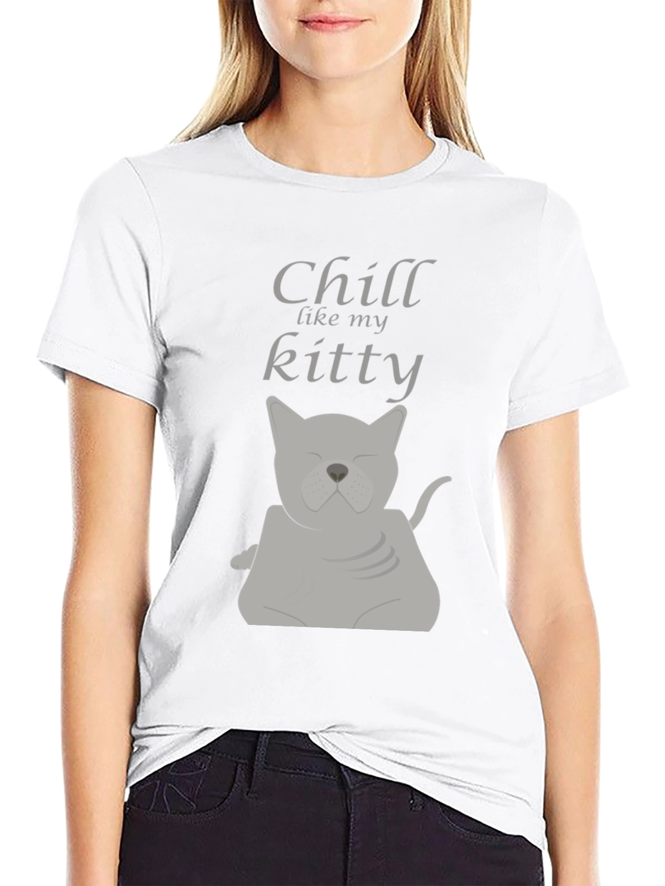 Chill Like My Kitty Graphic Tee - Relaxed Fit