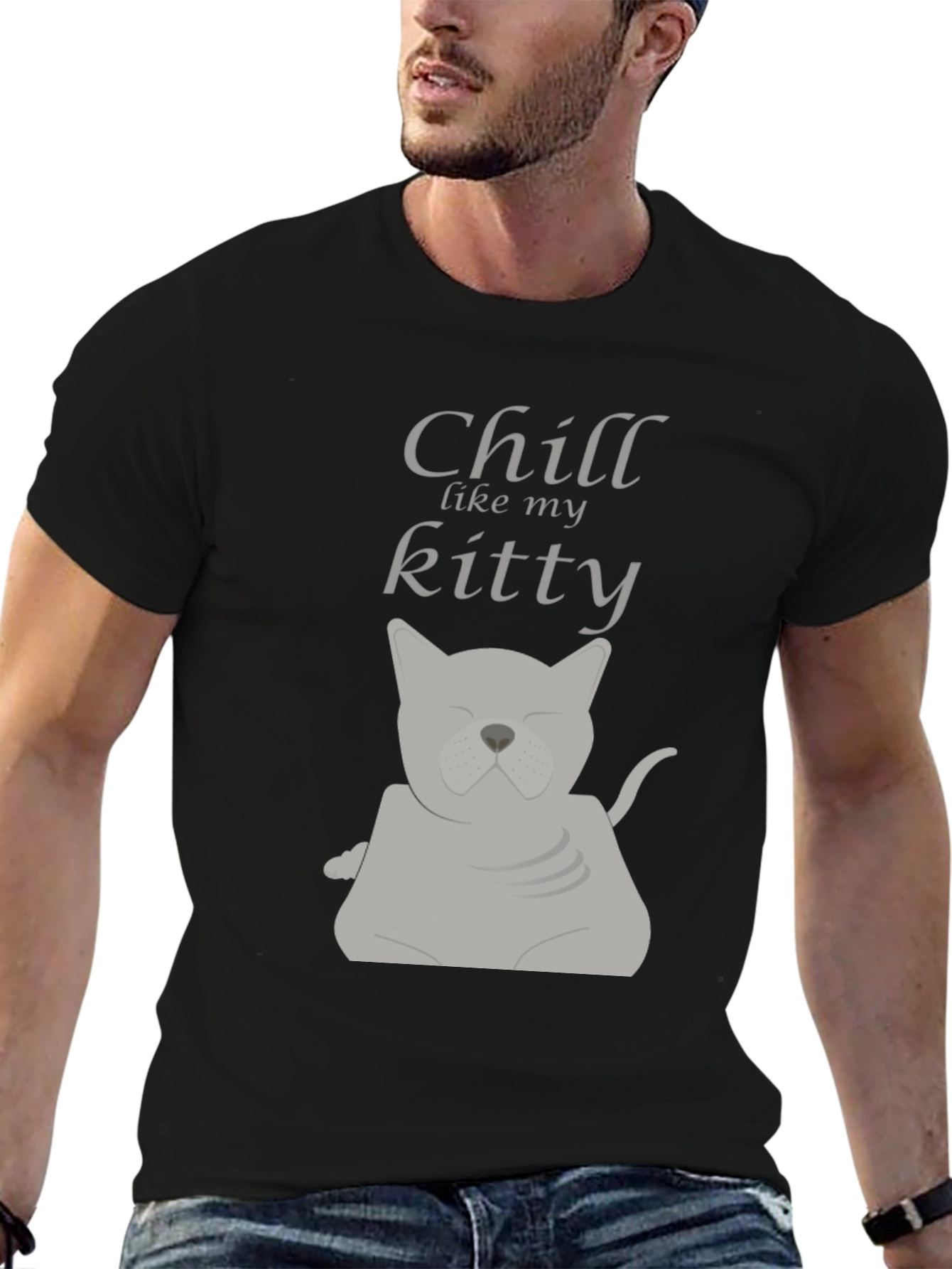 Chill Like My Kitty Graphic Tee - Relaxed Fit