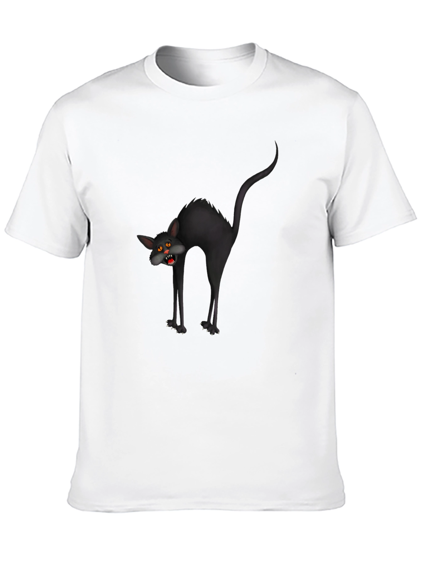 Mens Black Cat Graphic Tee