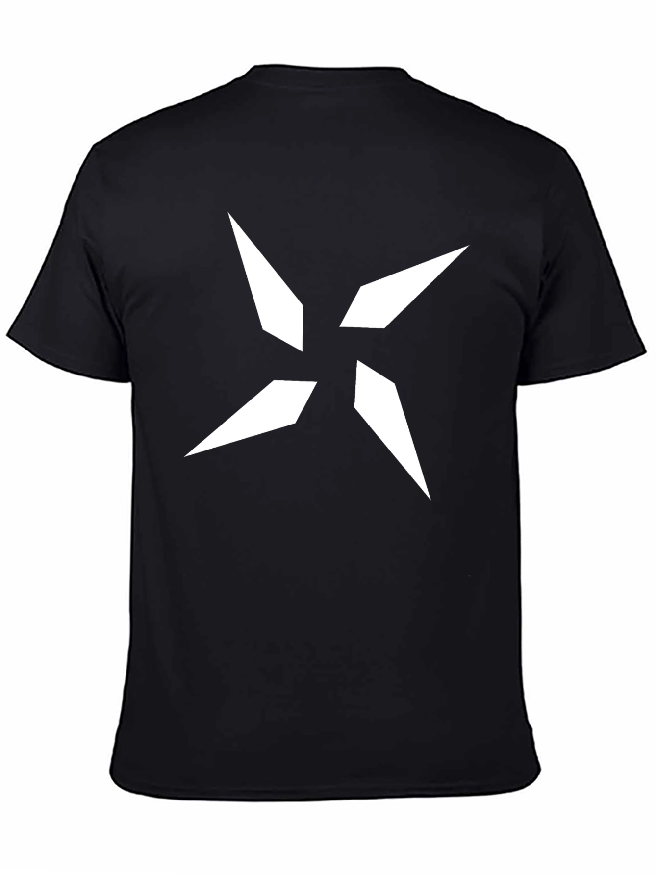 Geometric Star Graphic Black T-Shirt