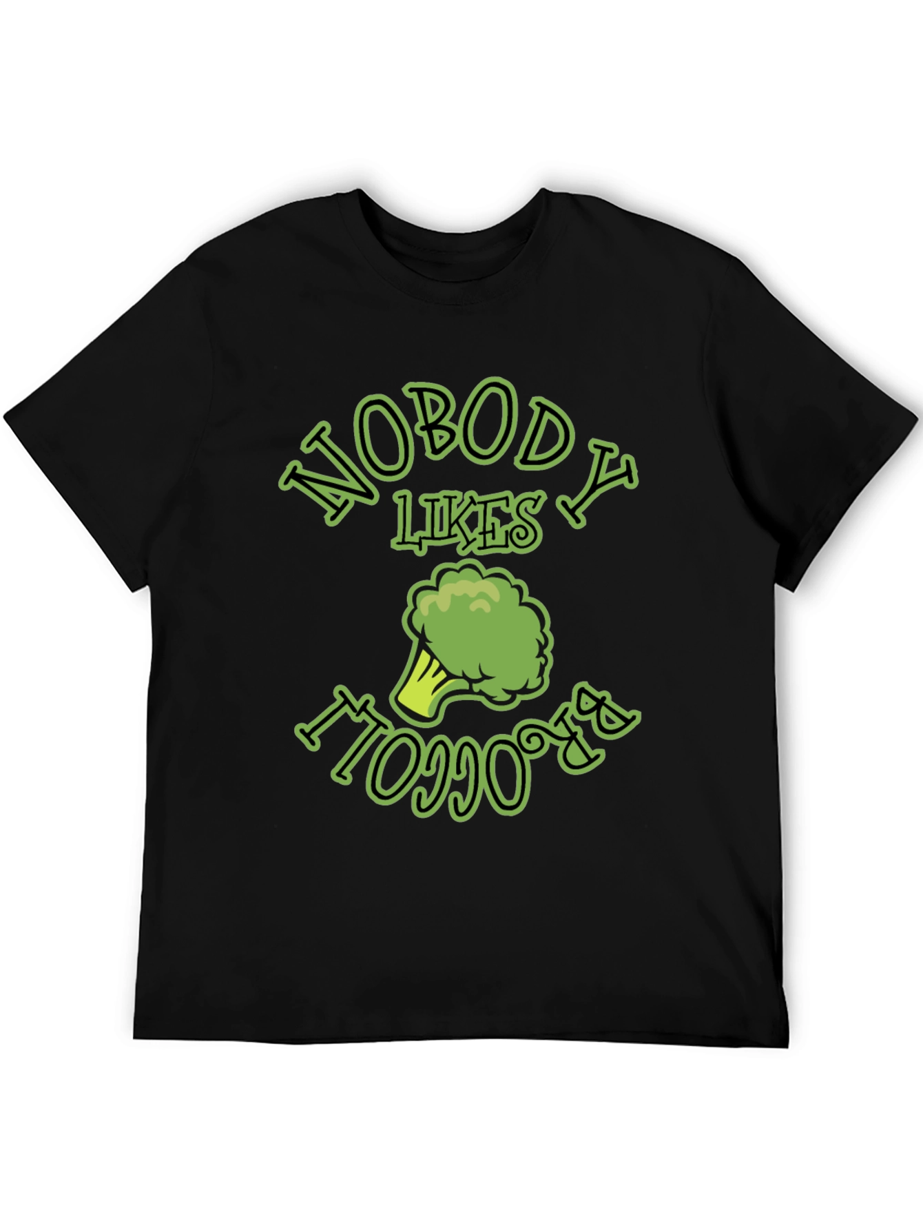 Nobody Likes Broccoli T-Shirt Funny Vegan Humor Tee