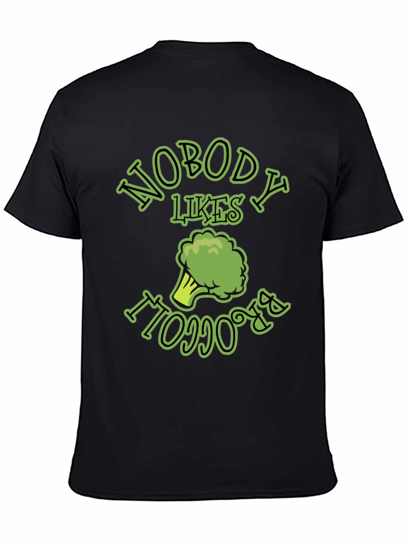 Nobody Likes Broccoli T-Shirt Funny Vegan Humor Tee