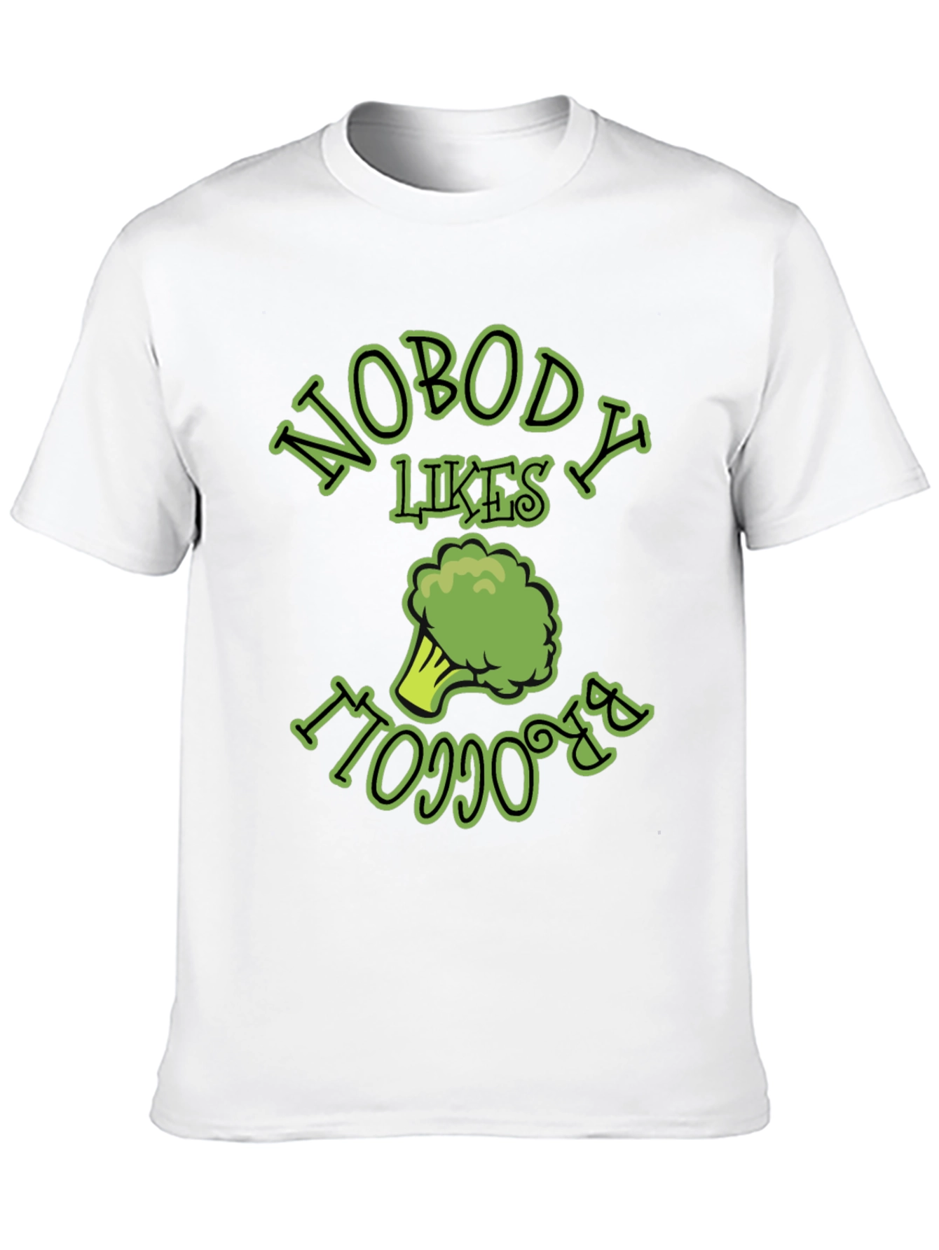 Nobody Likes Broccoli T-Shirt Funny Vegan Humor Tee