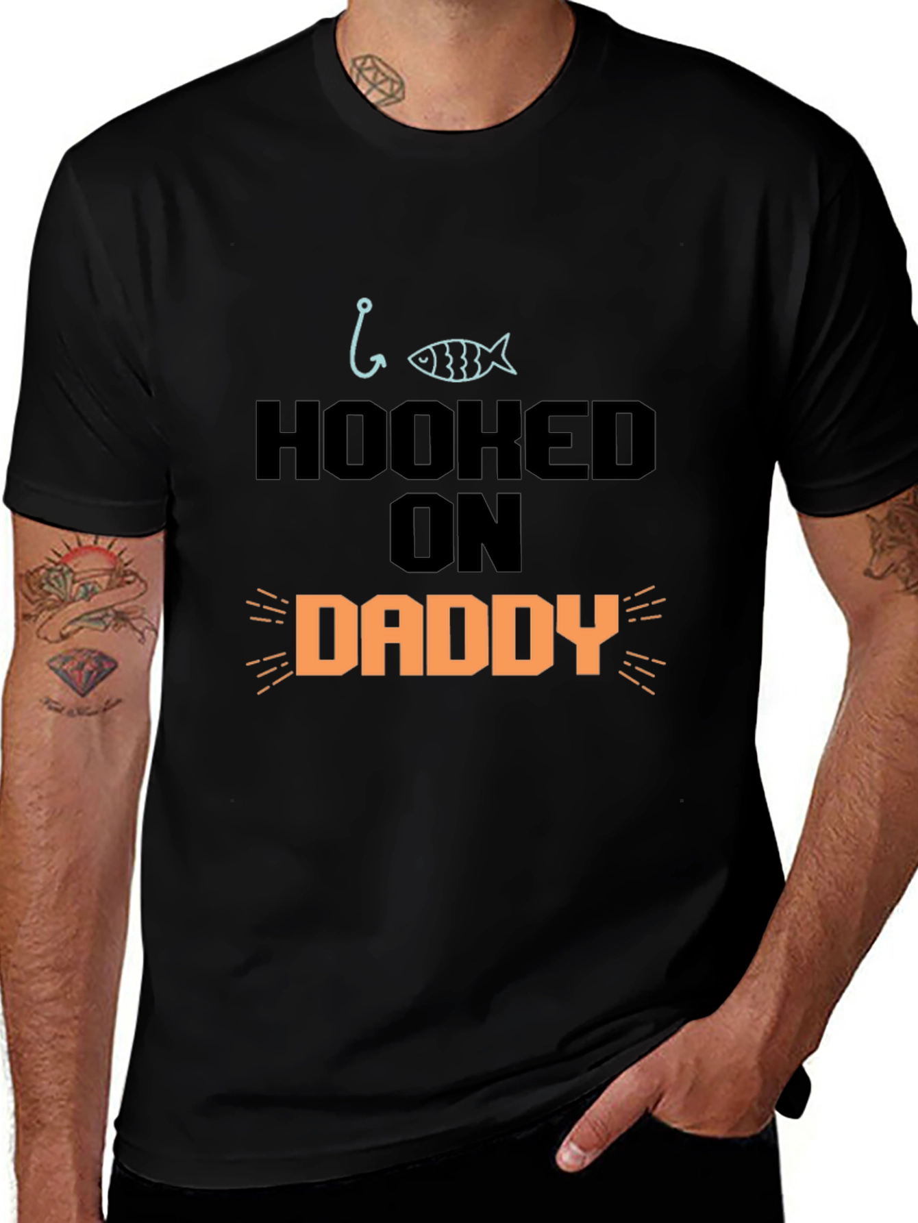 Hooked On Daddy T-Shirt - Fathers Day Gift