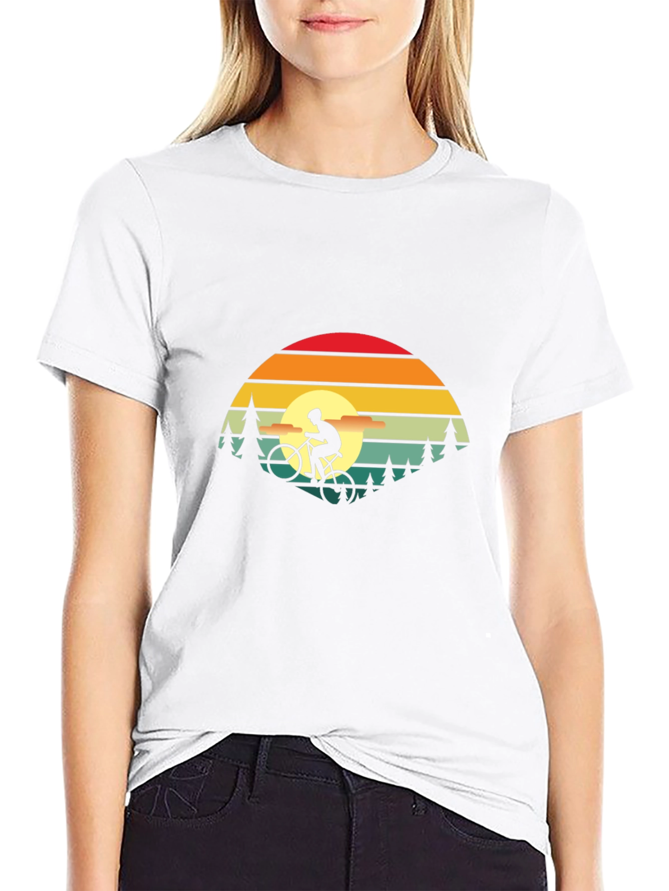 Retro Sunset Biker T-Shirt - Adventure Ready