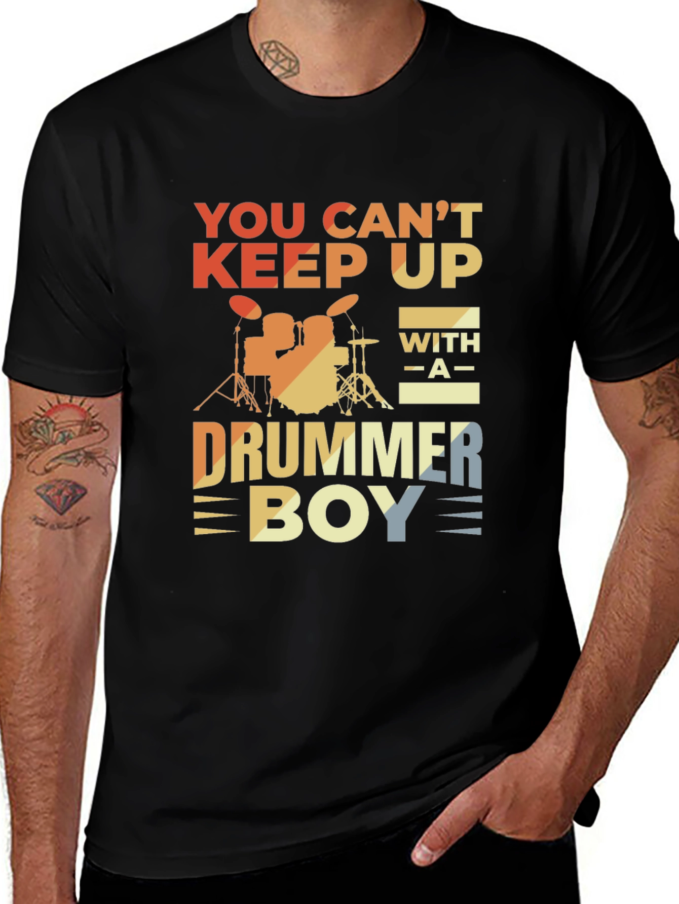 Drummer Boy Graphic Tee - Music Lover T-Shirt