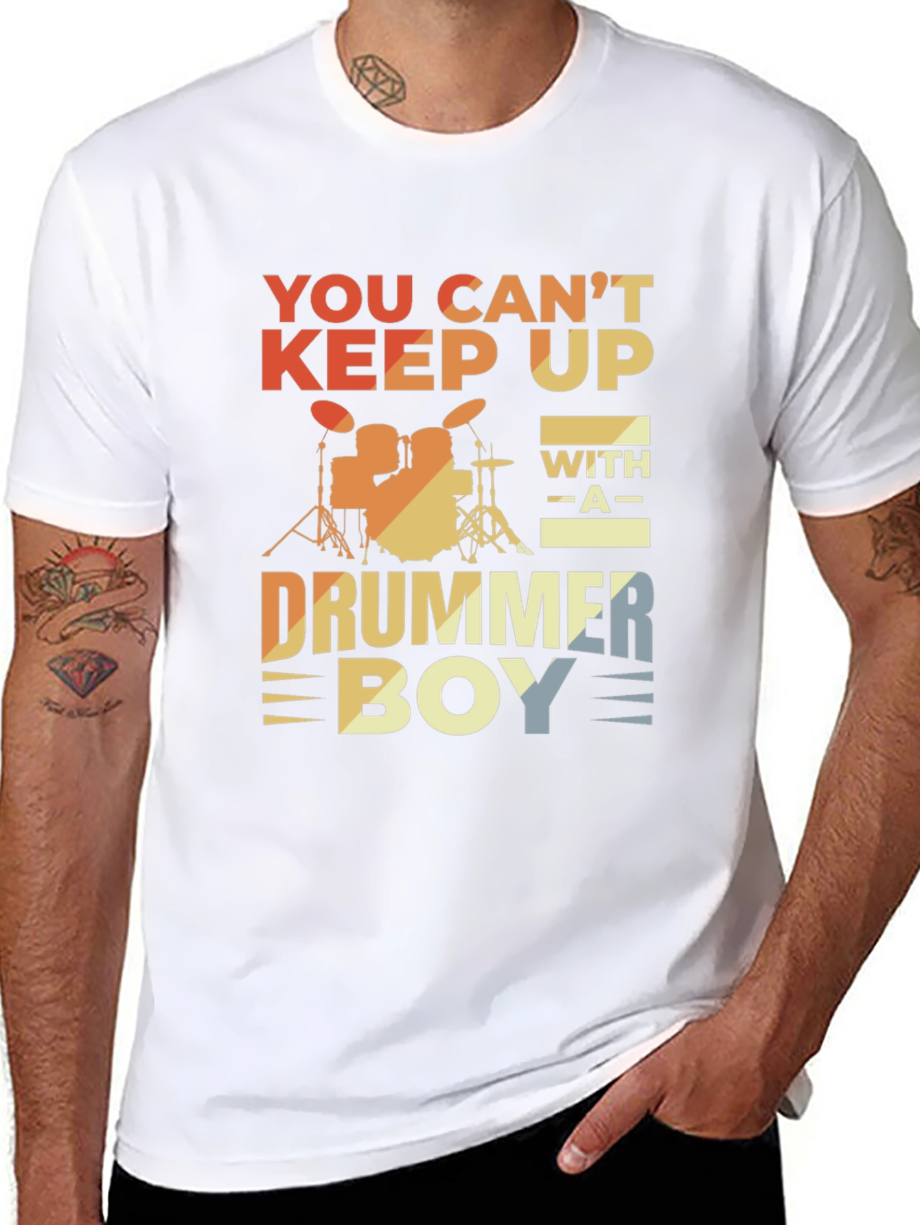 Drummer Boy Graphic Tee - Music Lover T-Shirt