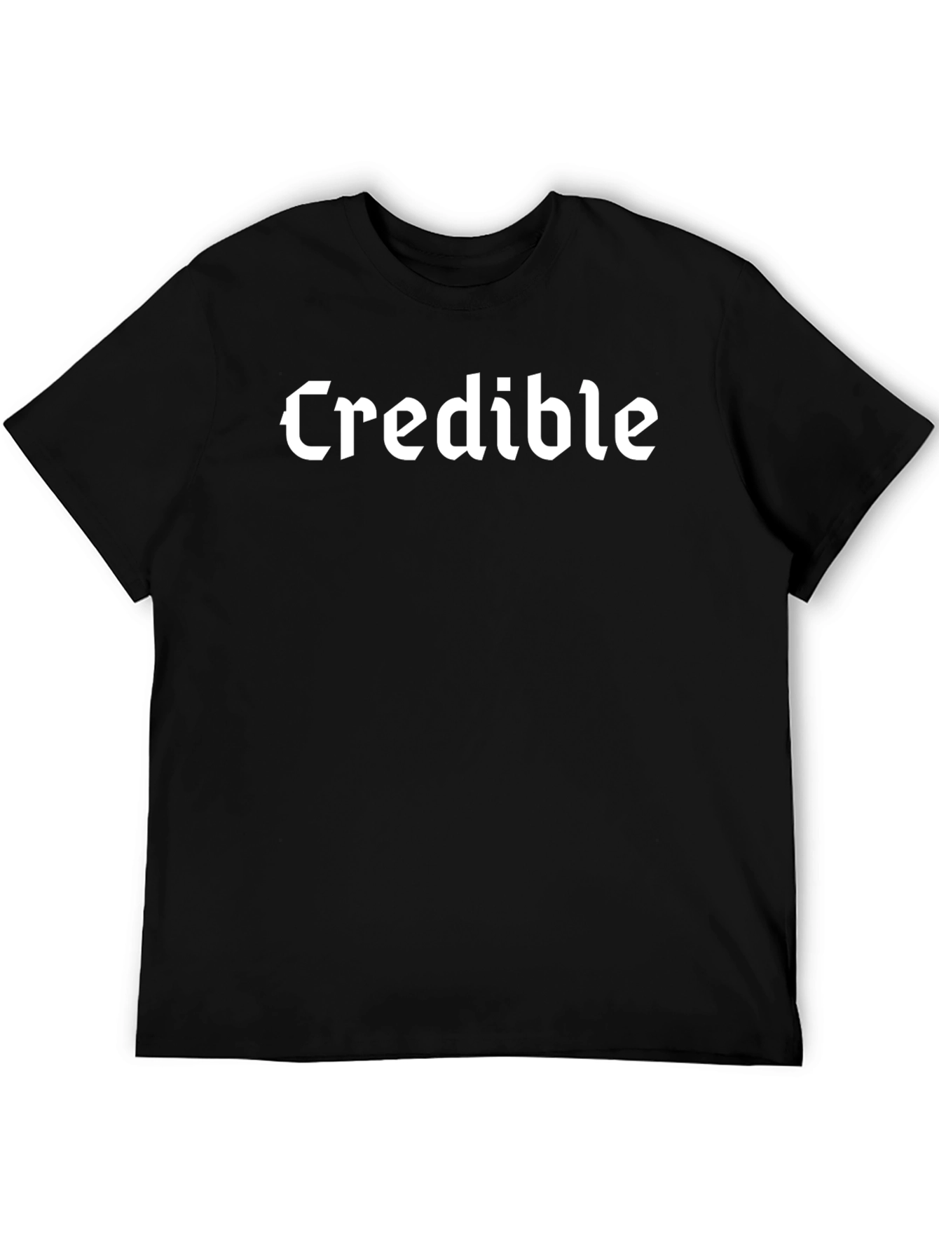 Credible Black Graphic T-Shirt for Men