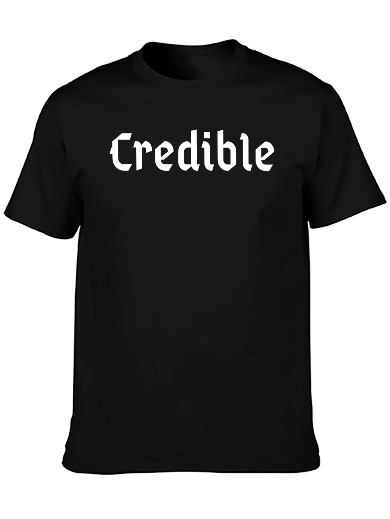 Credible Black Graphic T-Shirt for Men