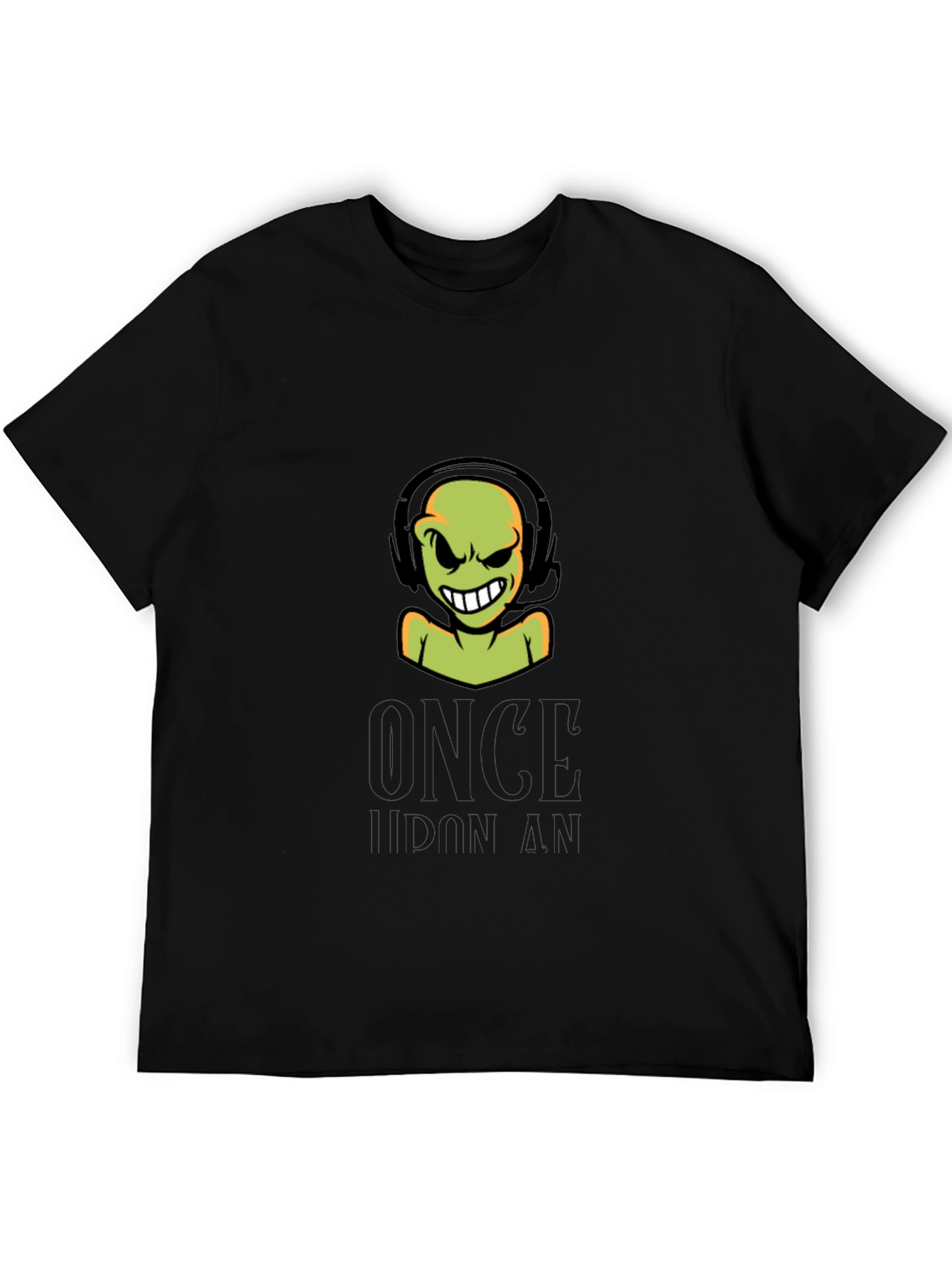 Gamer Alien Headset Black T-Shirt