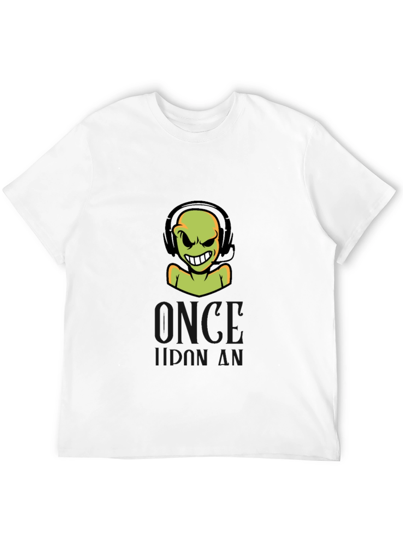 Gamer Alien Headset Black T-Shirt