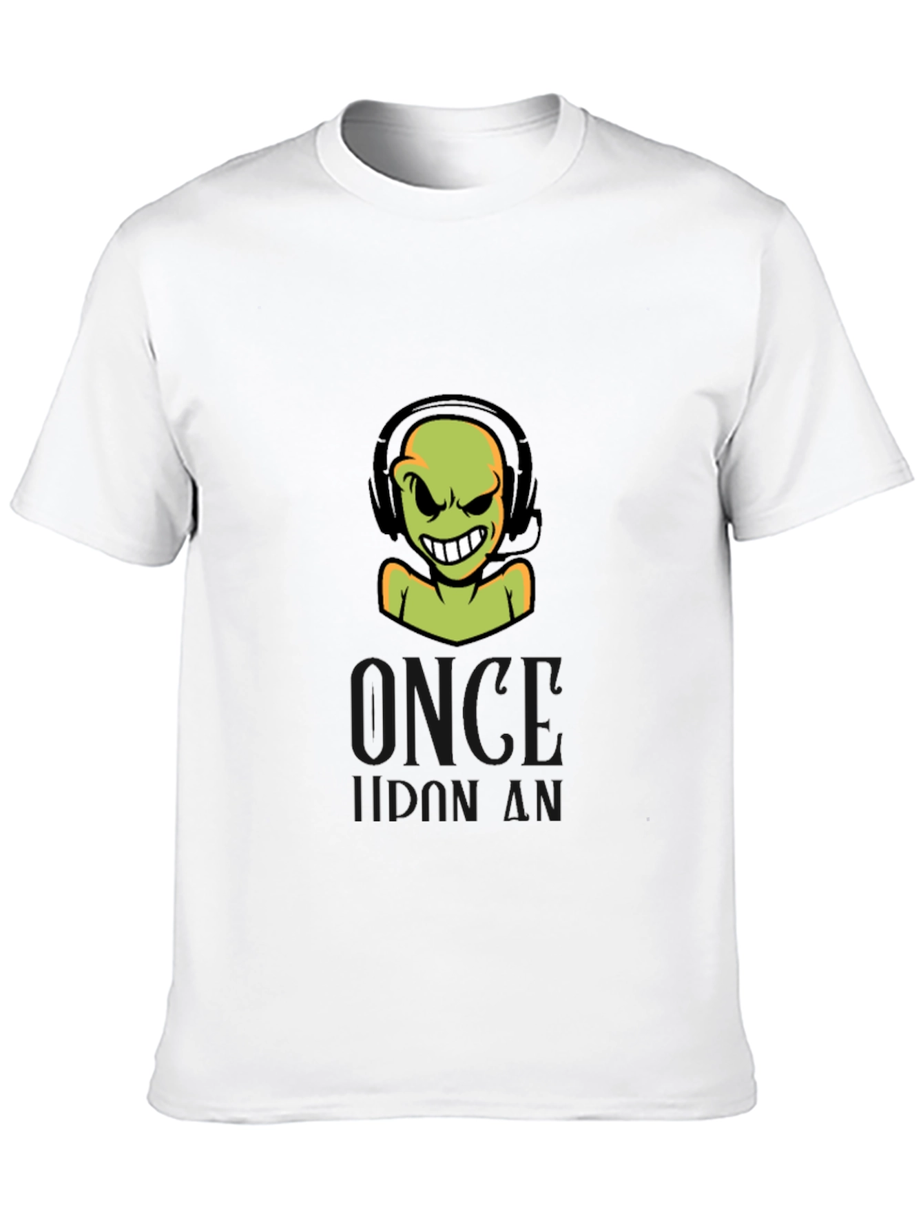 Gamer Alien Headset Black T-Shirt