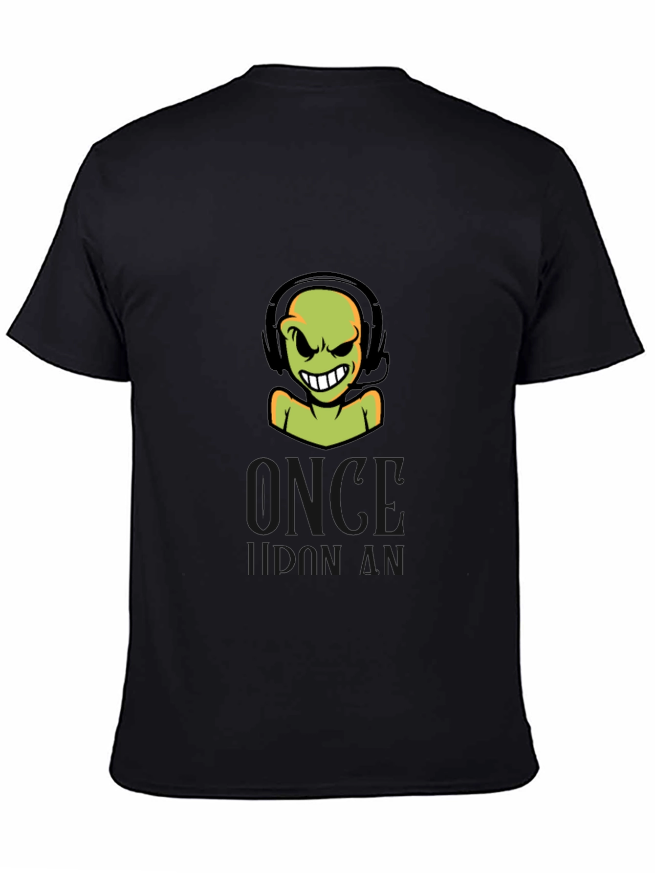 Gamer Alien Headset Black T-Shirt