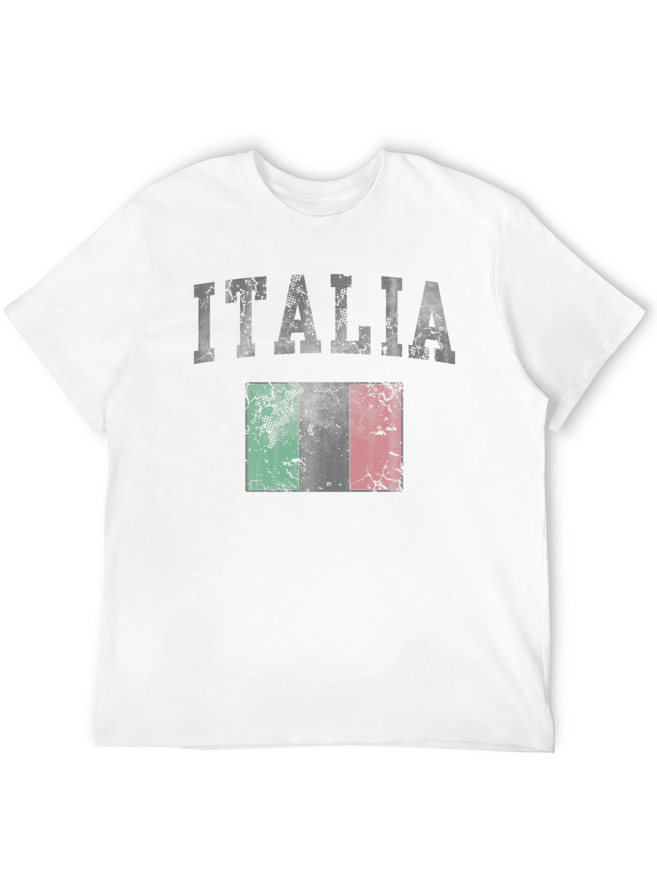 Italia Flag T-Shirt - Distressed Graphic Tee