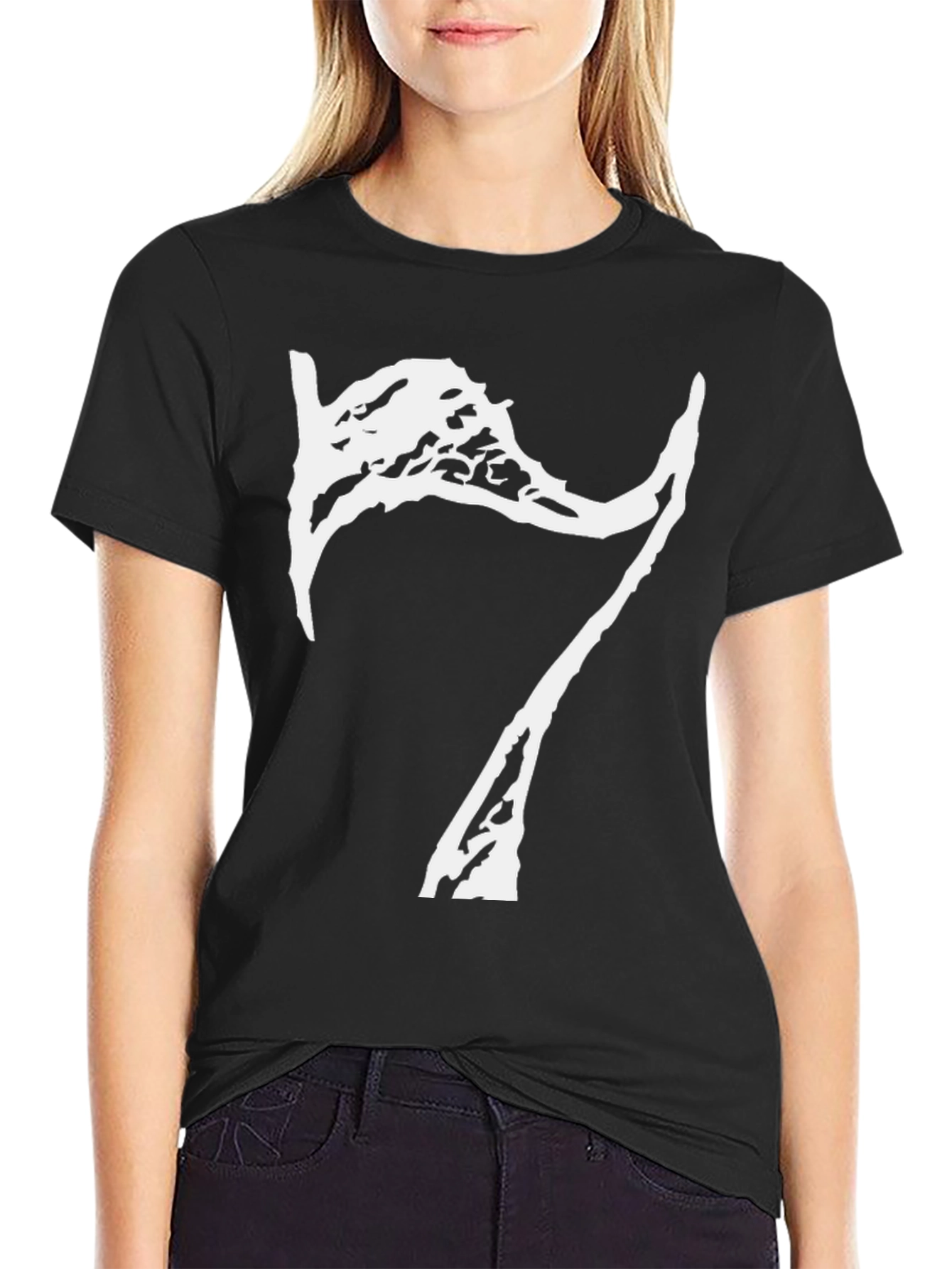 Abstract 7 Graphic Black T-Shirt