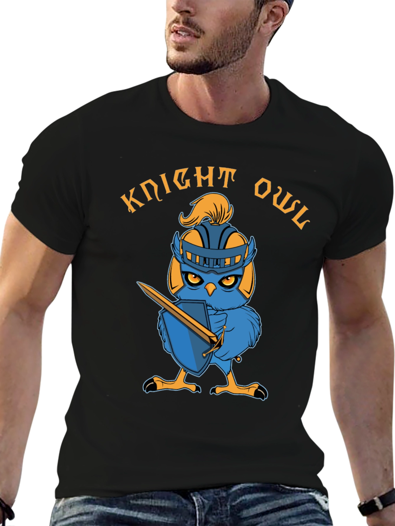 Knight Owl Graphic T-Shirt - Cotton Tee