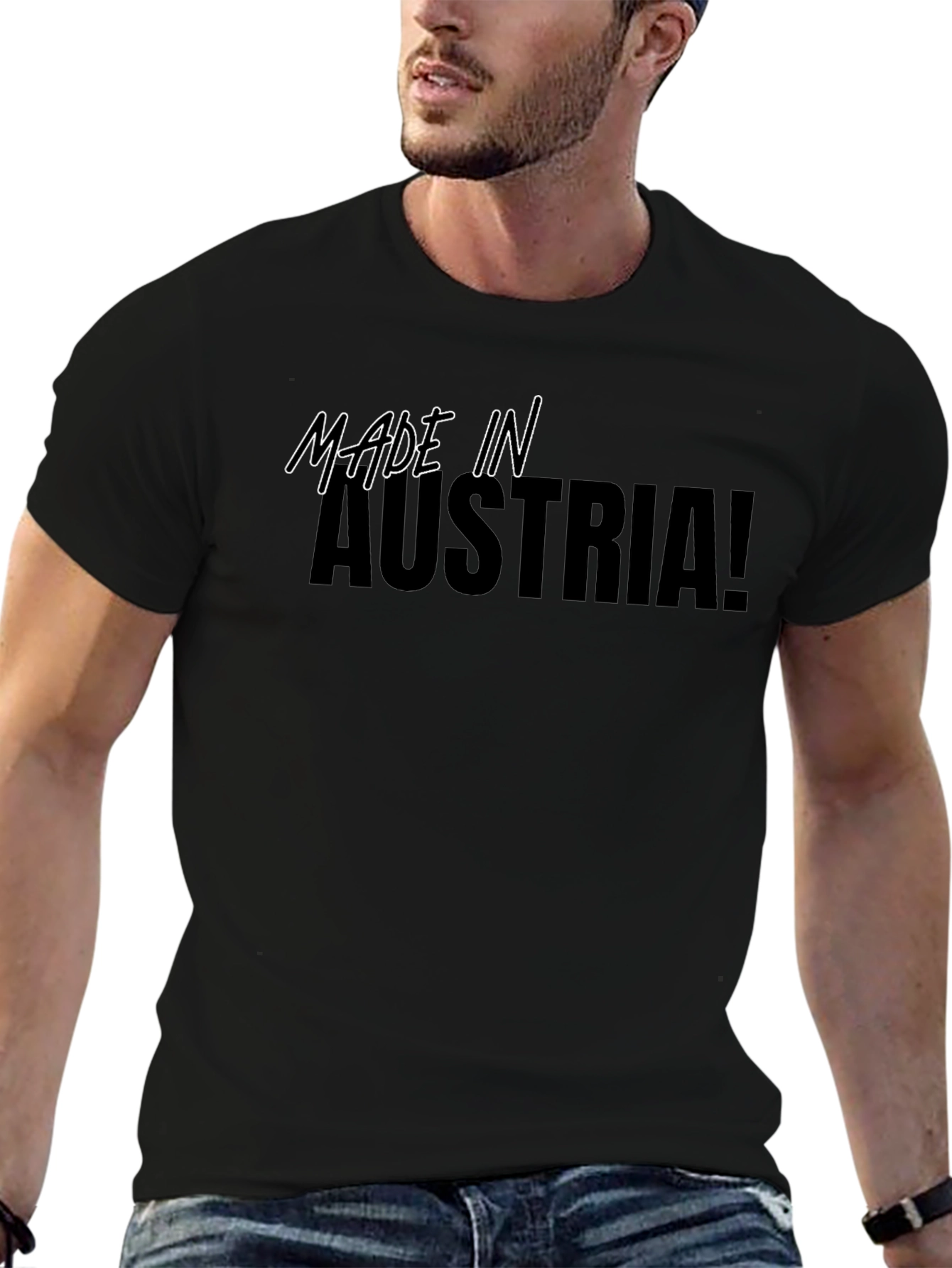 Made in Austria T-Shirt - Black Graphic Tee