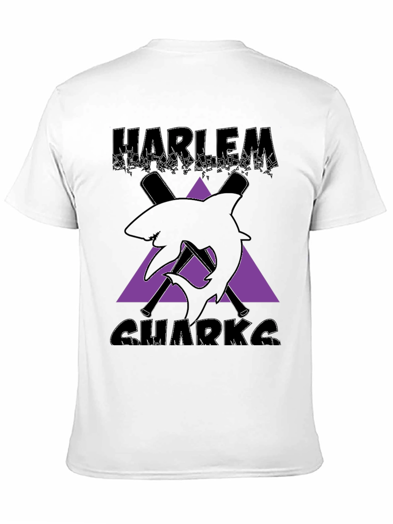 Harlem Sharks Graphic Tee - Black Cotton T-Shirt