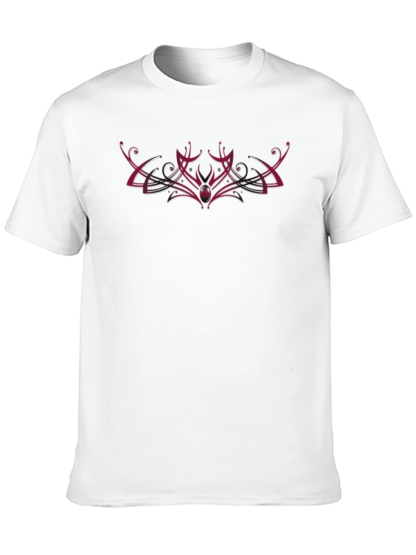 Mens Black T-Shirt with Ornamental Graphic