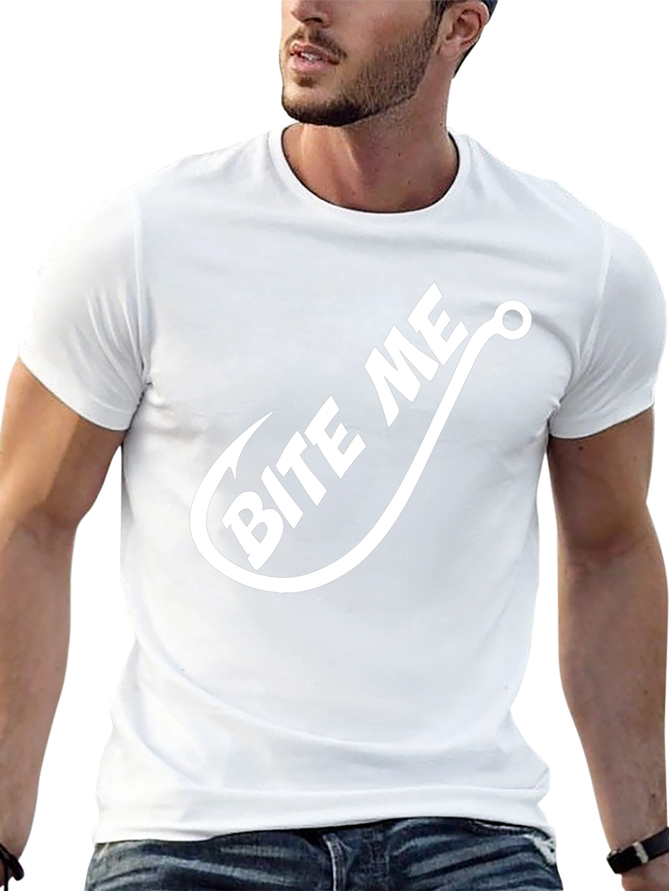 Bite Me T-Shirt - Funny Fishing Hook Tee