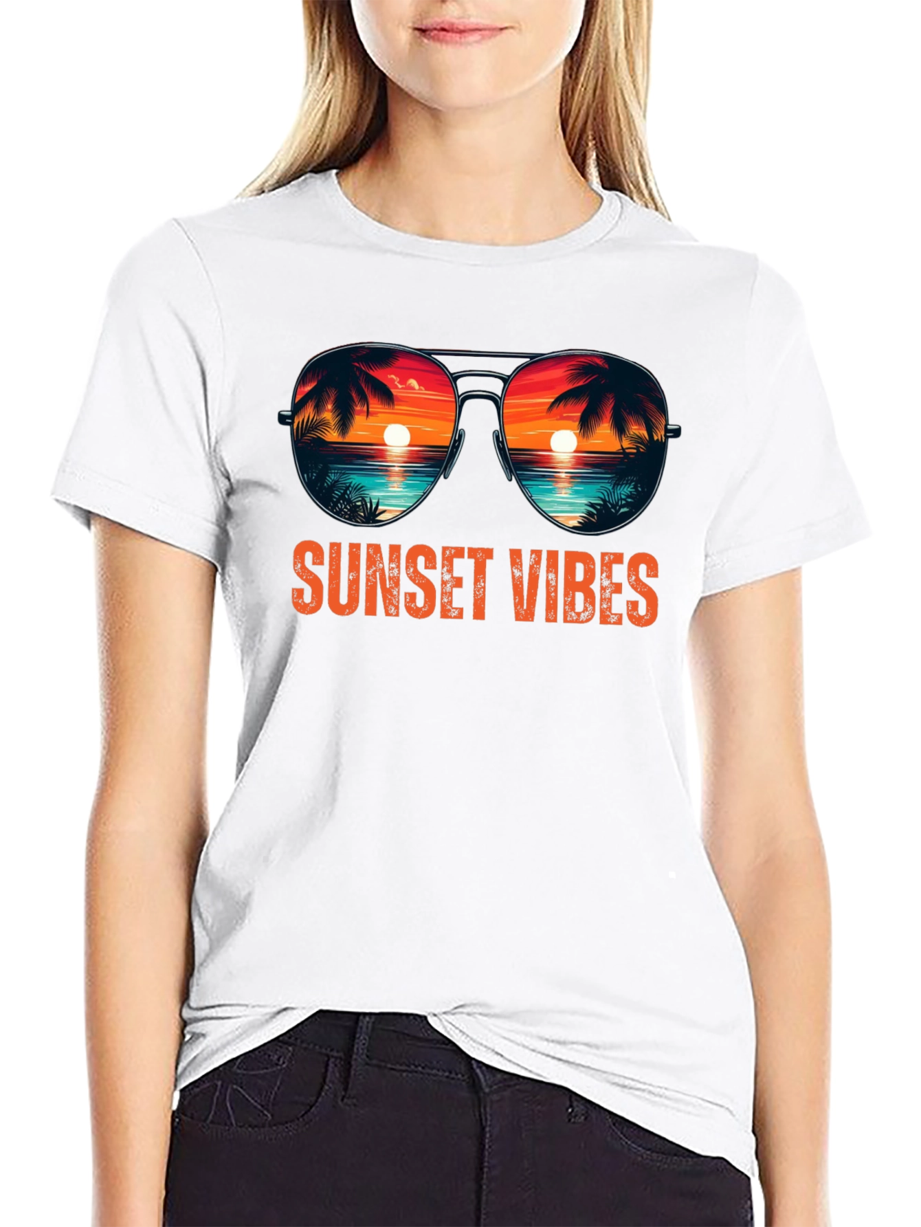 Sunset Vibes Graphic Tee - Coastal Summer Shirt