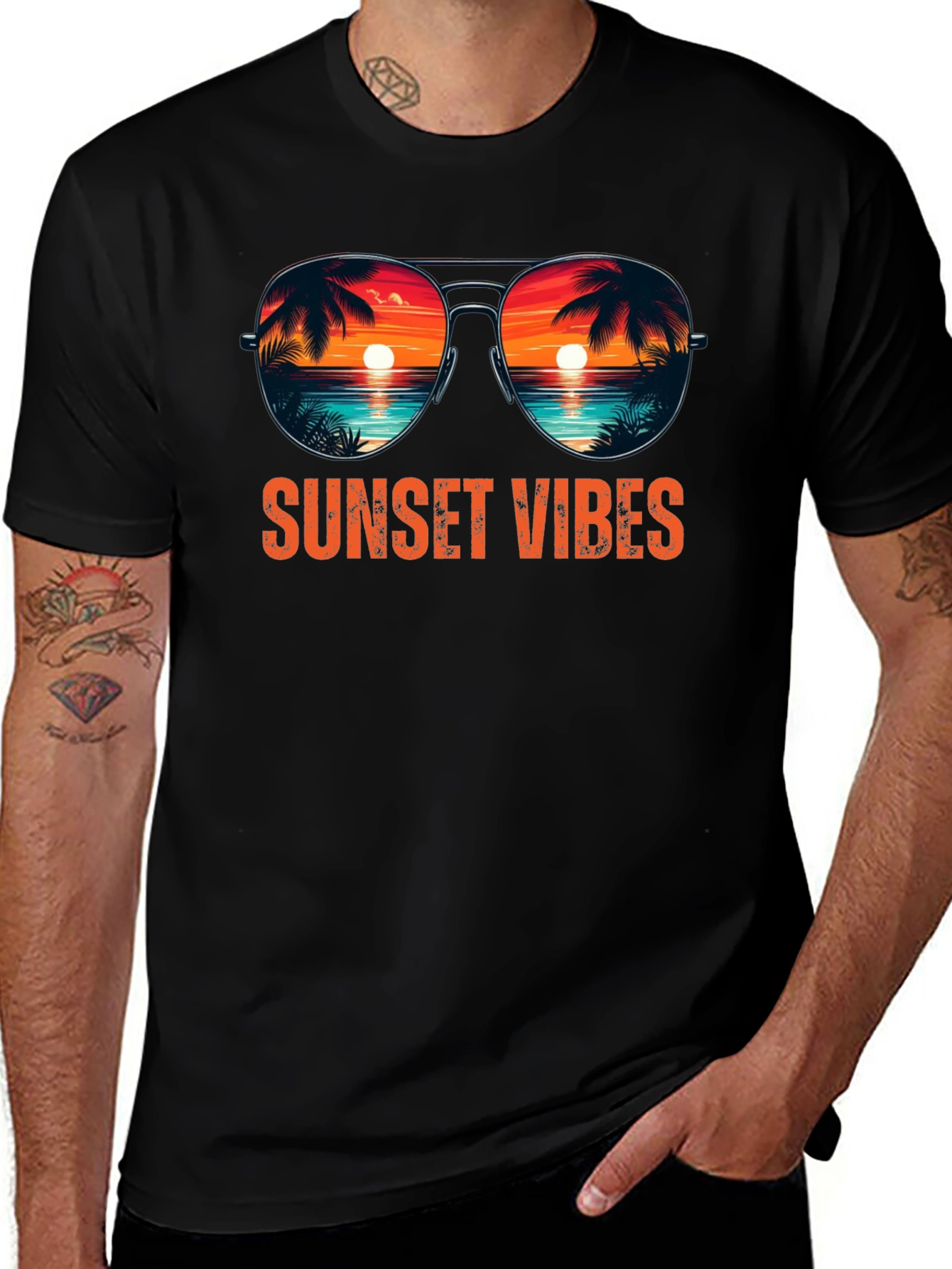 Sunset Vibes Graphic Tee - Coastal Summer Shirt
