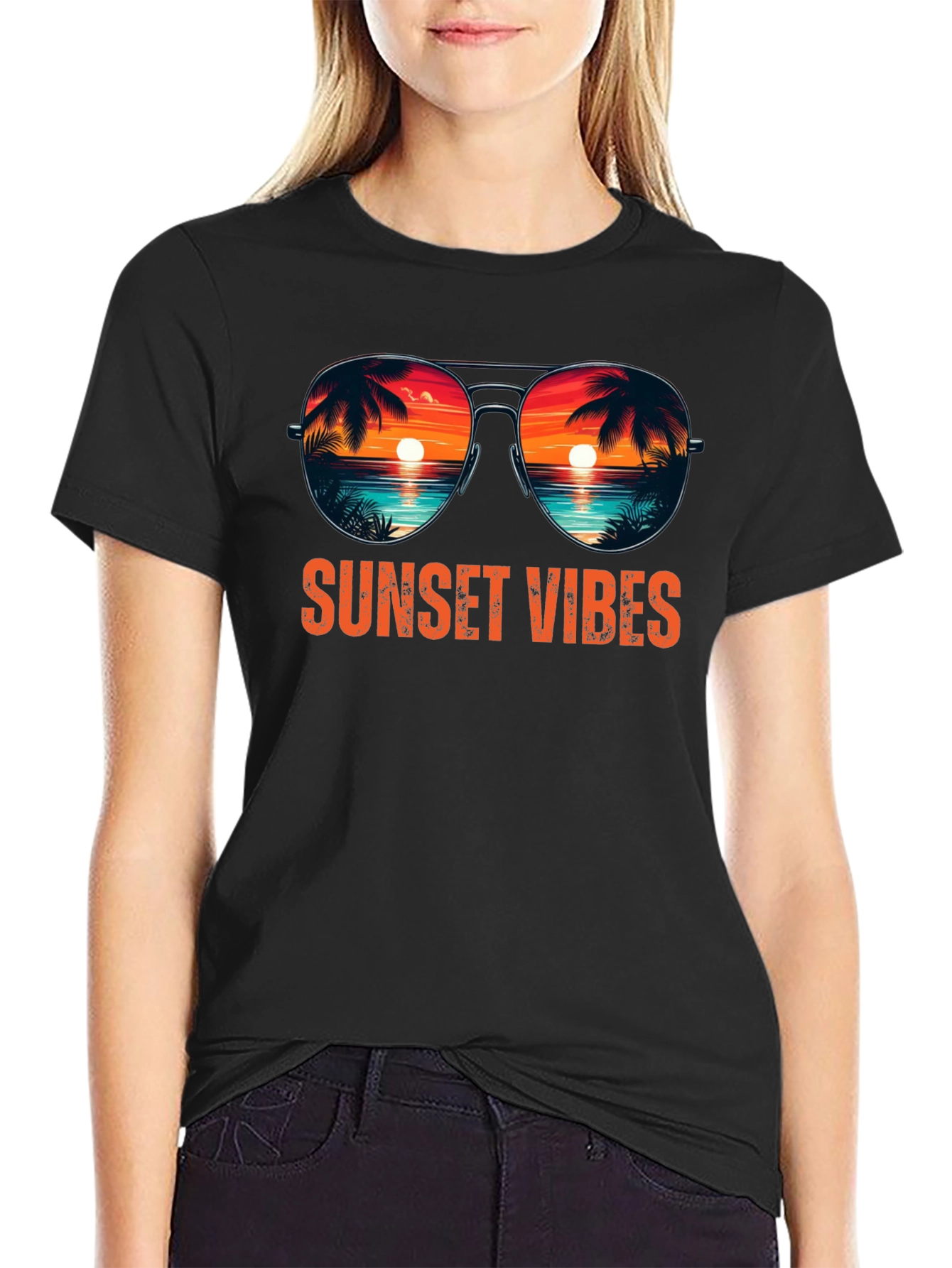 Sunset Vibes Graphic Tee - Coastal Summer Shirt