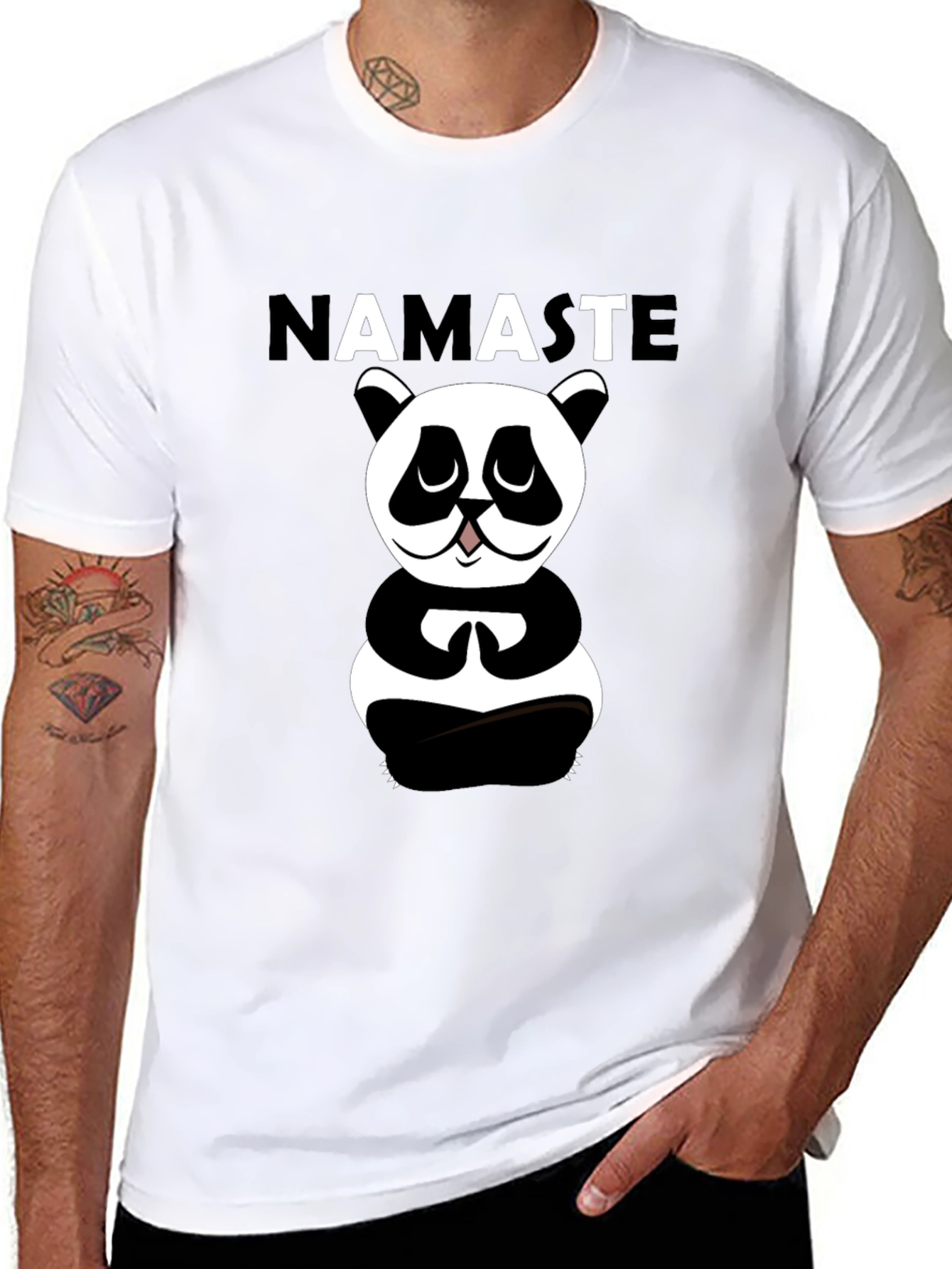 Namaste Panda Black T-Shirt