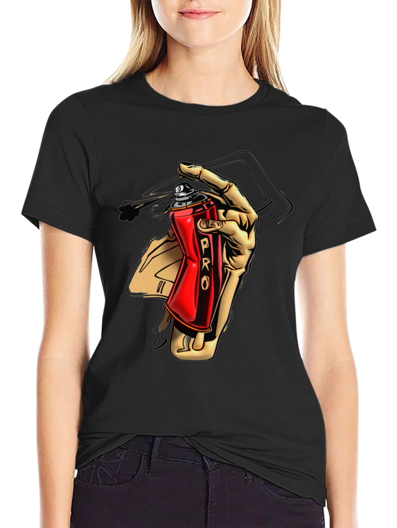 Cool Graffiti Artist Black T-Shirt