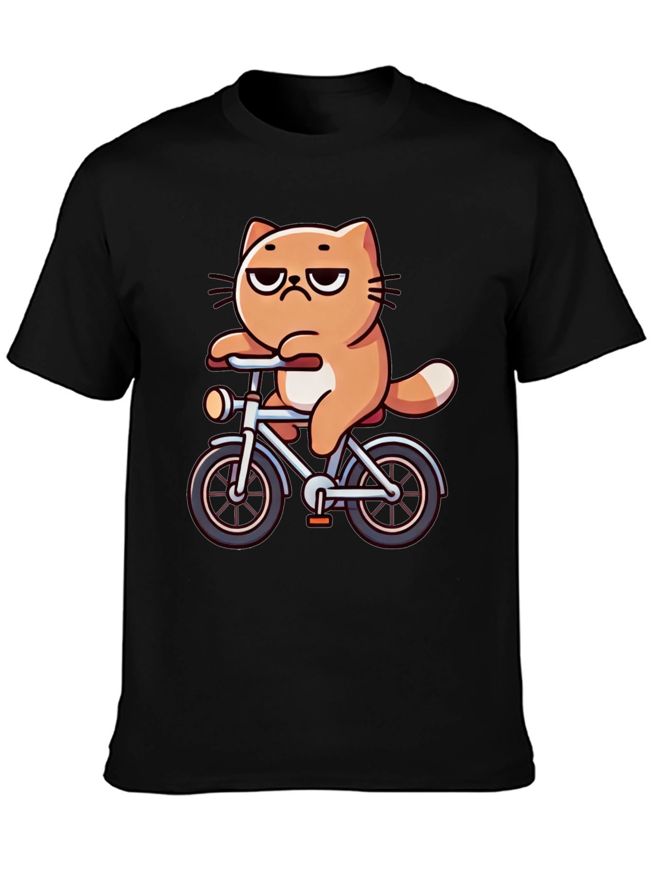 Cat on Bike T-Shirt - Funny Graphic Tee