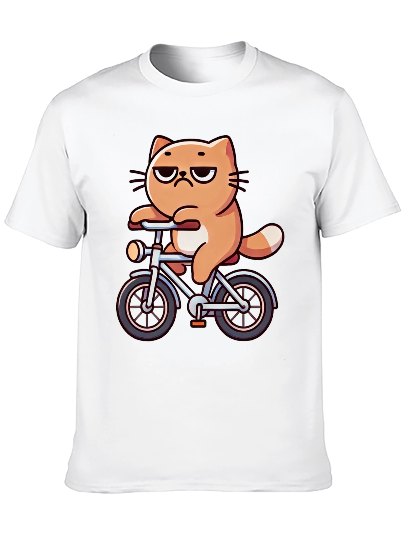 Cat on Bike T-Shirt - Funny Graphic Tee