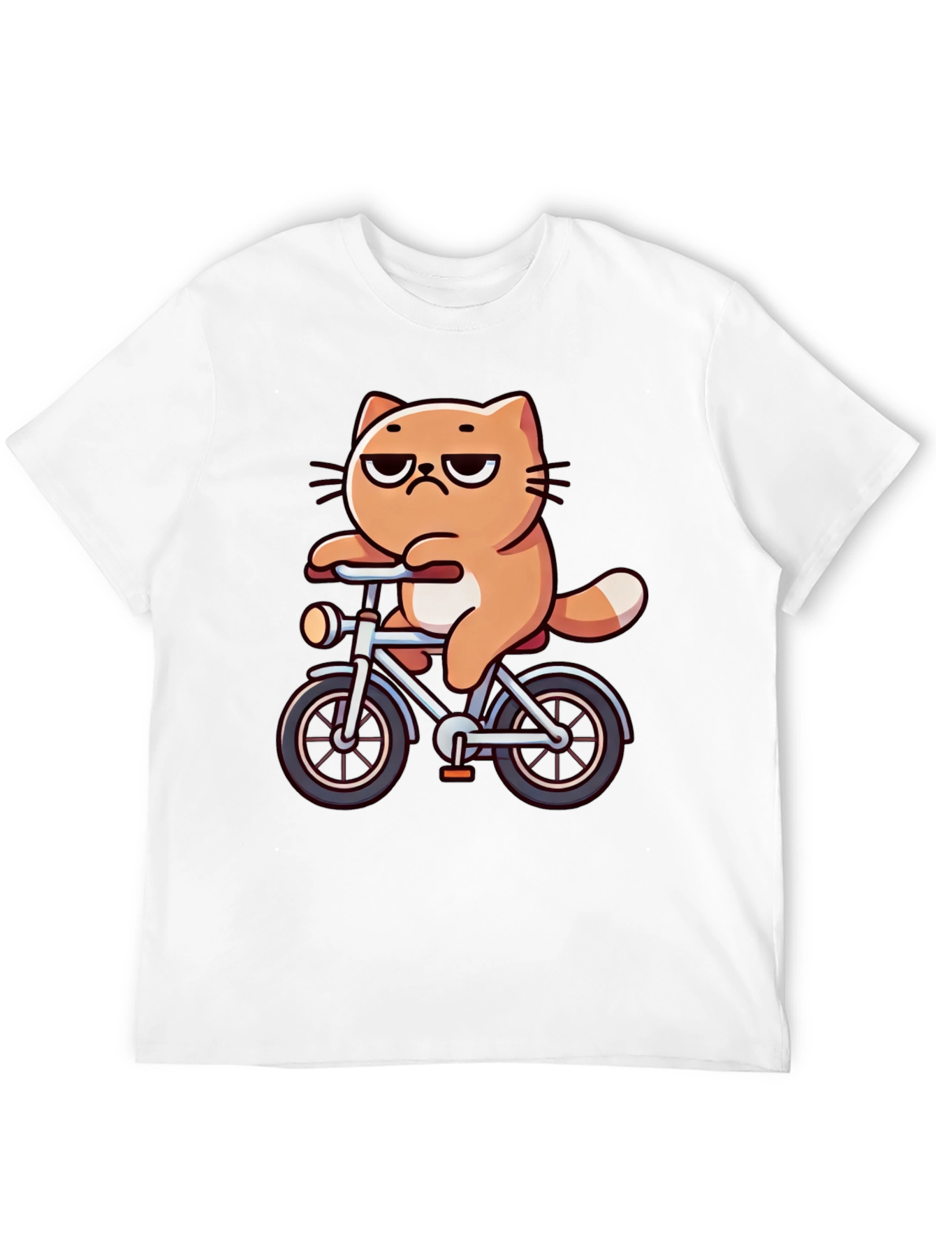 Cat on Bike T-Shirt - Funny Graphic Tee