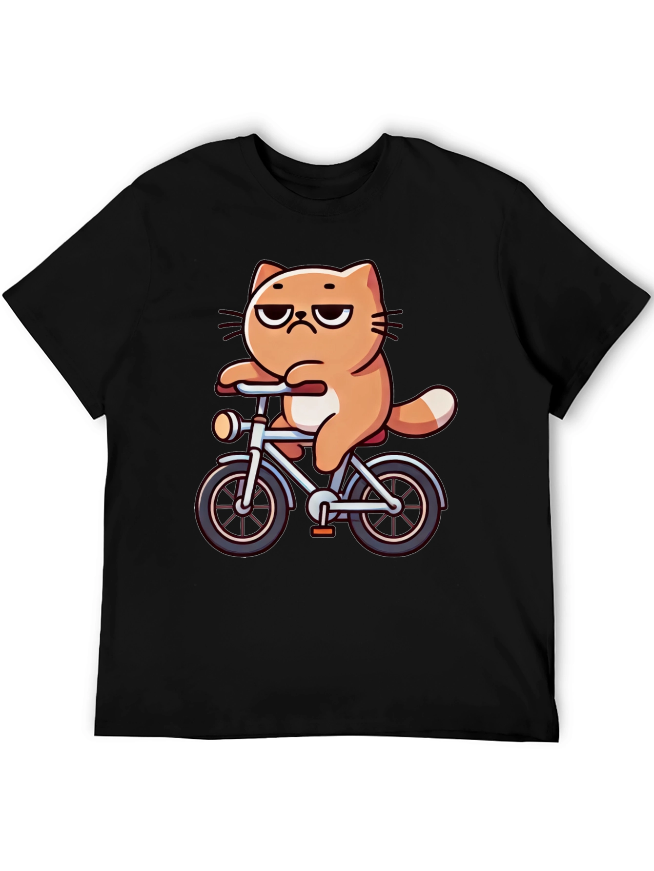 Cat on Bike T-Shirt - Funny Graphic Tee