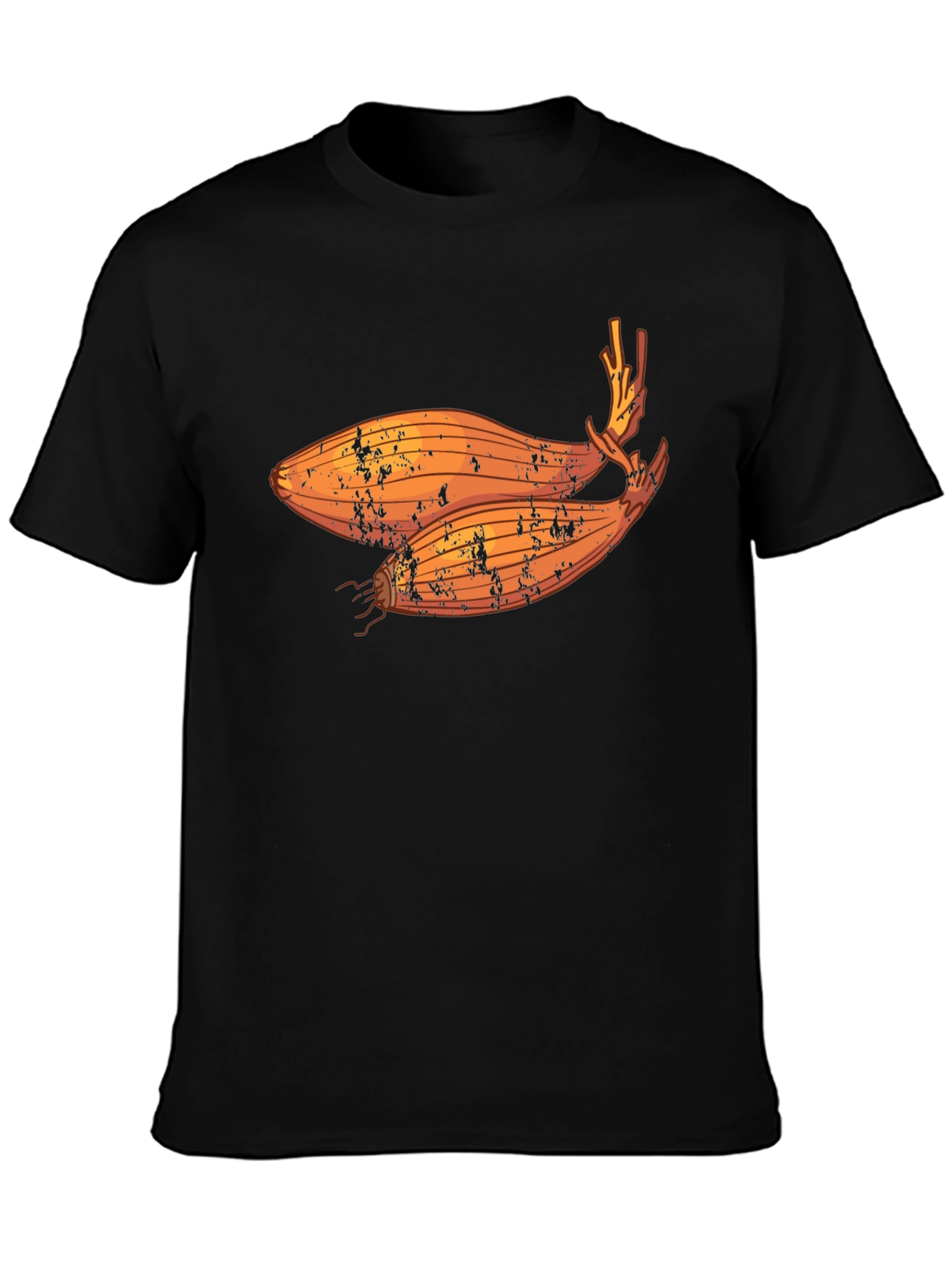Shallot Graphic T-Shirt - Black Crew Neck Tee