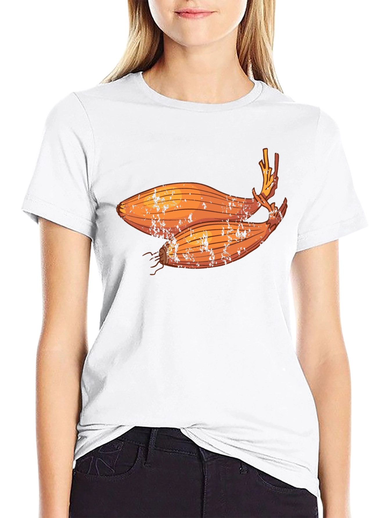 Shallot Graphic T-Shirt - Black Crew Neck Tee